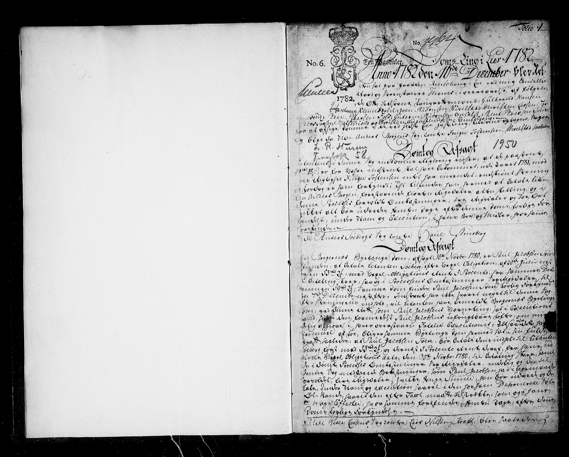 Lier, Røyken og Hurum sorenskriveri, SAKO/A-89/F/Fa/L0058: Tingbok, 1782-1788, p. 1
