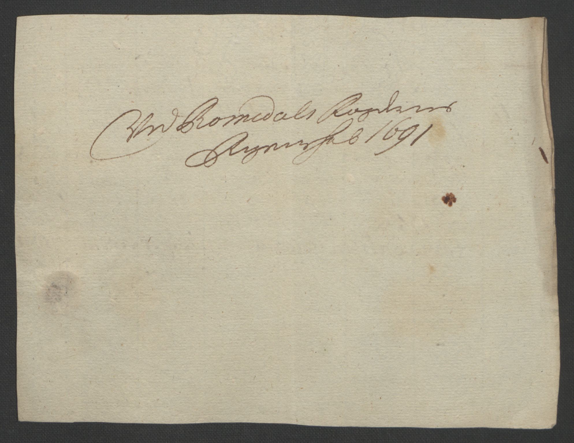 Rentekammeret inntil 1814, Reviderte regnskaper, Fogderegnskap, AV/RA-EA-4092/R55/L3649: Fogderegnskap Romsdal, 1690-1691, p. 360