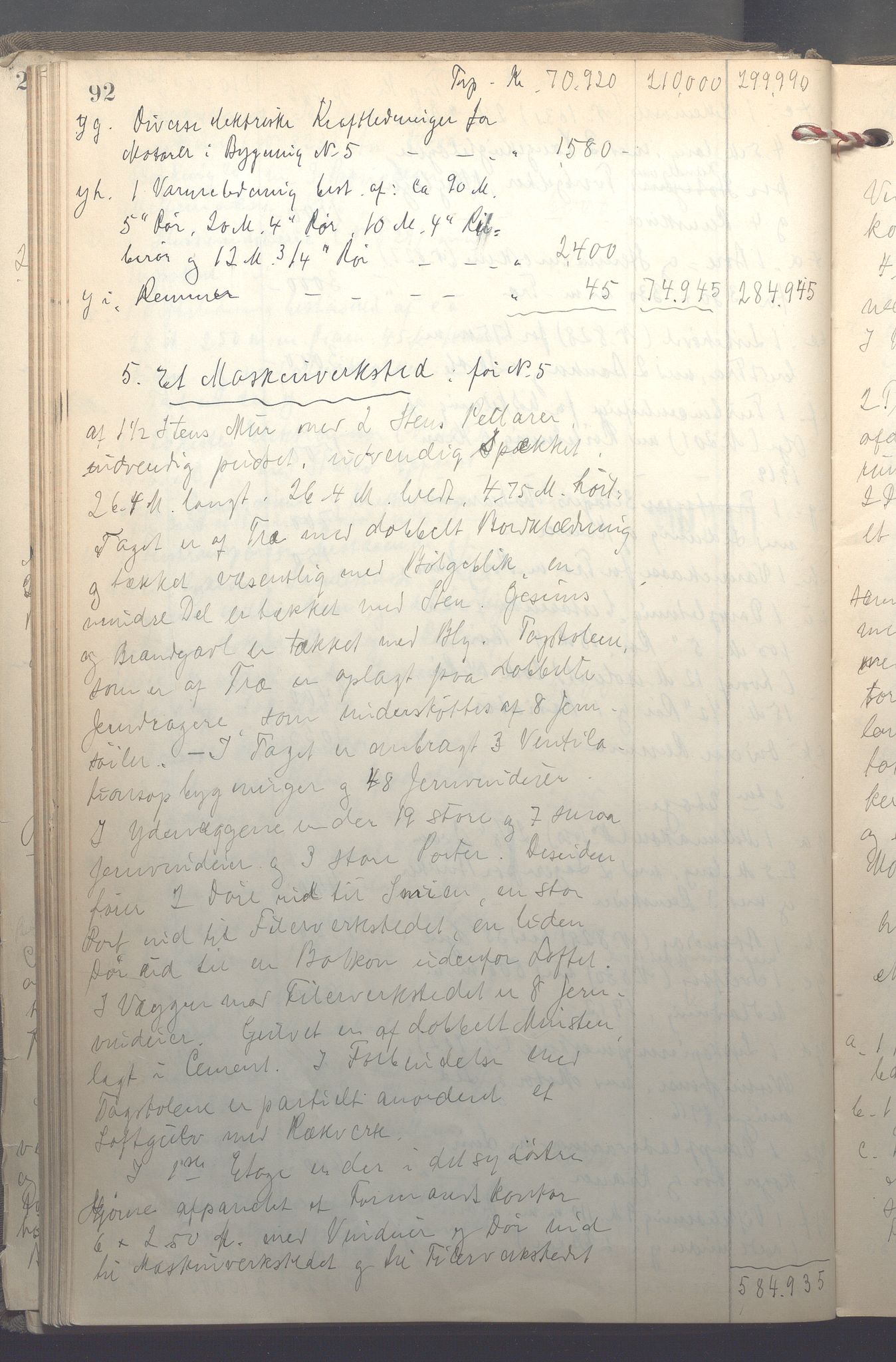 Lensmennene i Aker, OBA/A-10133/F/Fb/L0002: Branntakstprotokoll, 1922-1929, p. 92
