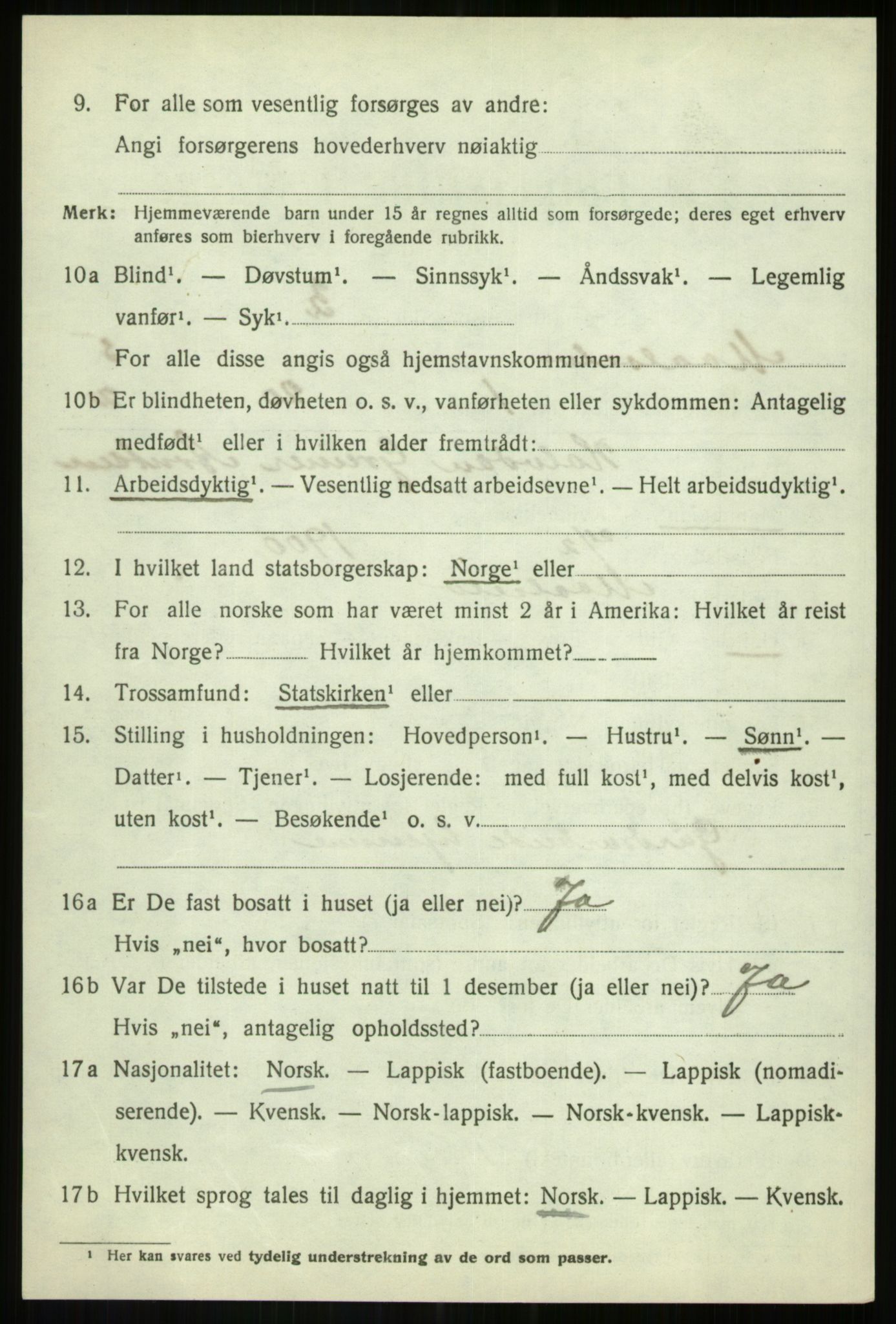 SATØ, 1920 census for Målselv, 1920, p. 3156