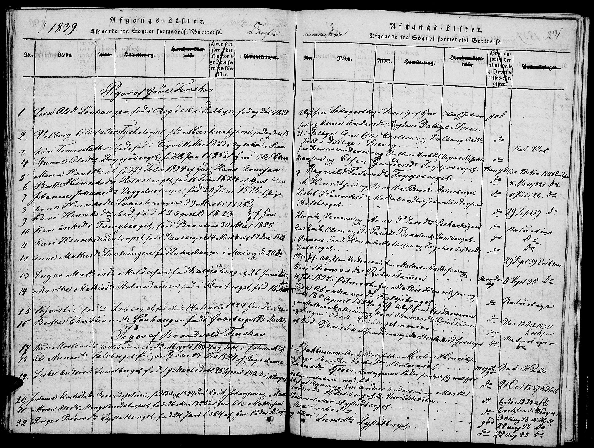 Grue prestekontor, AV/SAH-PREST-036/H/Ha/Hab/L0001: Parish register (copy) no. 1, 1814-1841, p. 291