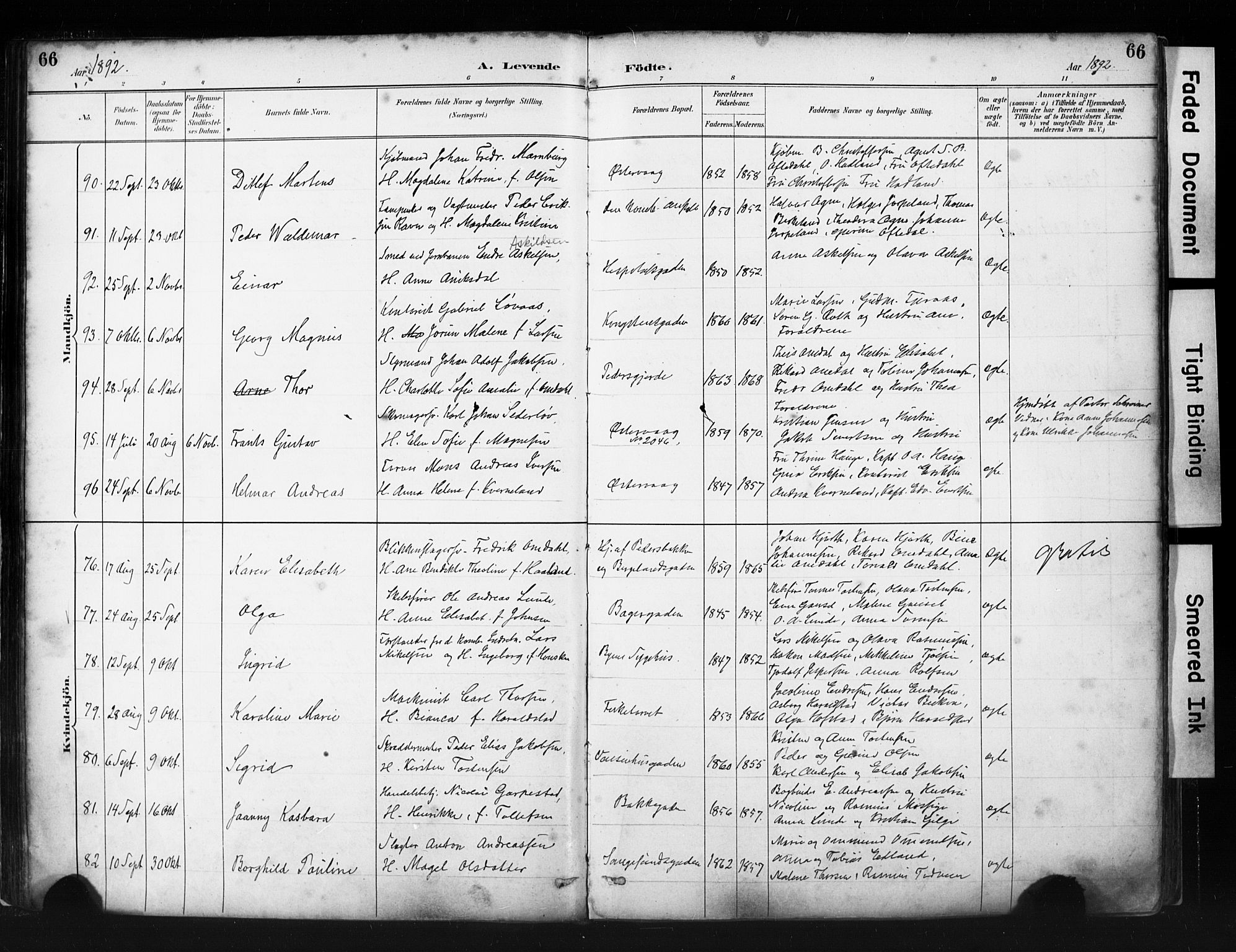 St. Petri sokneprestkontor, SAST/A-101813/001/30/30BA/L0019: Parish register (official) no. A 20, 1888-1901, p. 66