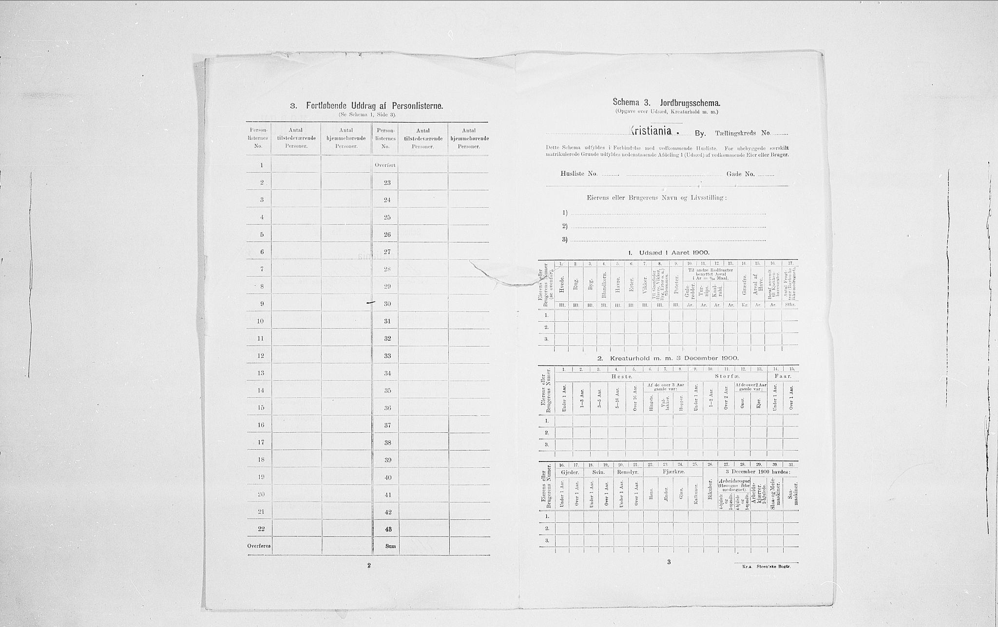 SAO, 1900 census for Kristiania, 1900, p. 97404