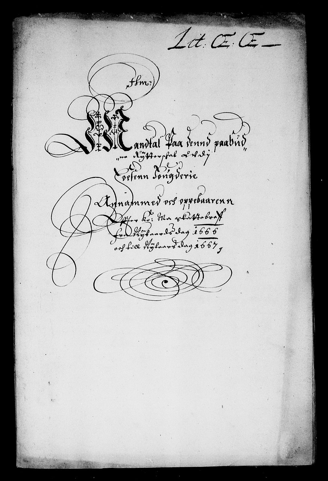 Rentekammeret inntil 1814, Reviderte regnskaper, Stiftamtstueregnskaper, Trondheim stiftamt og Nordland amt, RA/EA-6044/R/Rd/L0018: Trondheim stiftamt, 1666