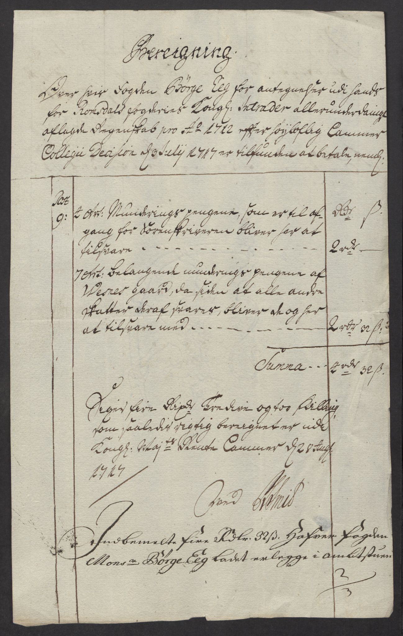 Rentekammeret inntil 1814, Reviderte regnskaper, Fogderegnskap, AV/RA-EA-4092/R55/L3661: Fogderegnskap Romsdal, 1712, p. 261