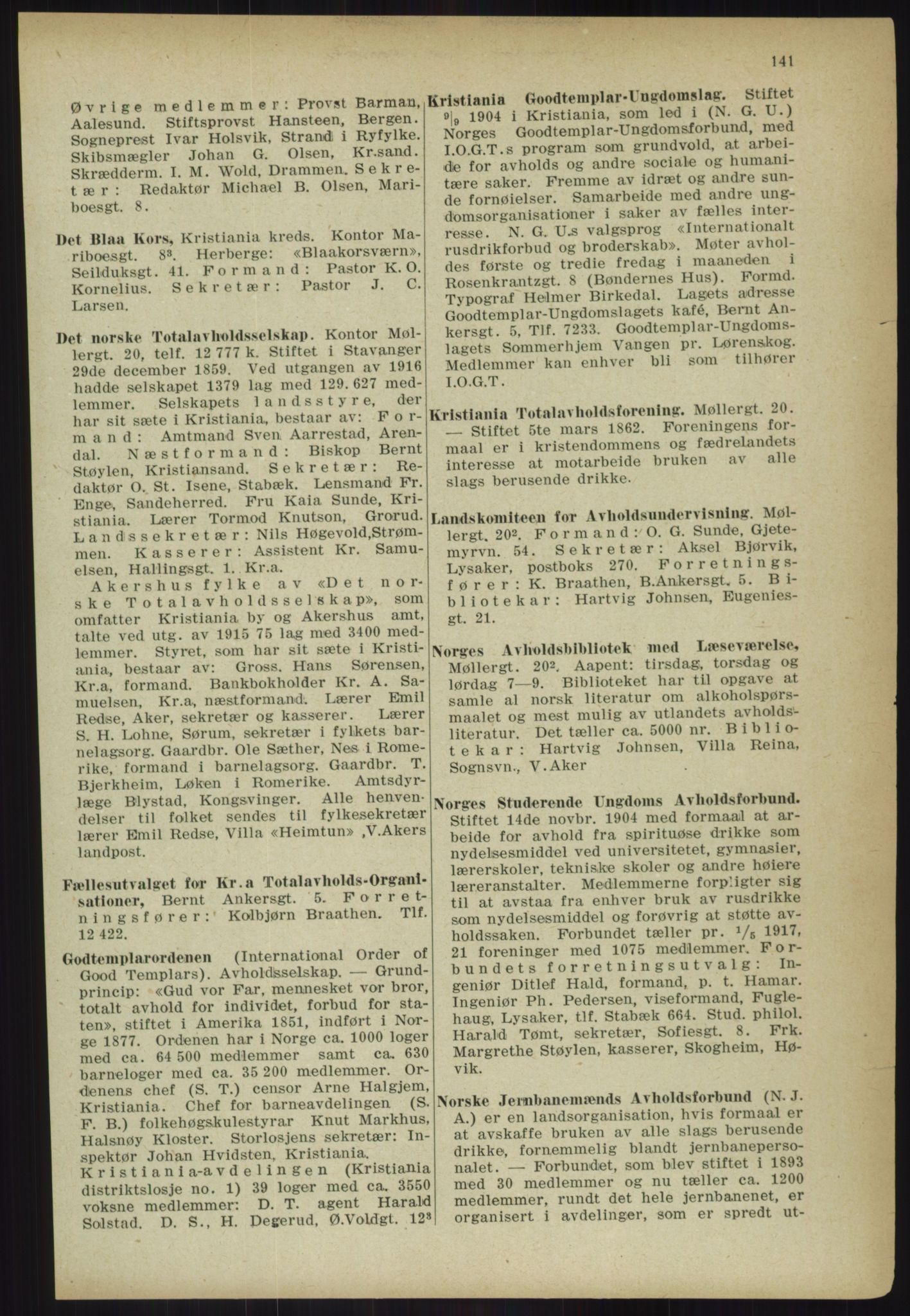 Kristiania/Oslo adressebok, PUBL/-, 1918, p. 154