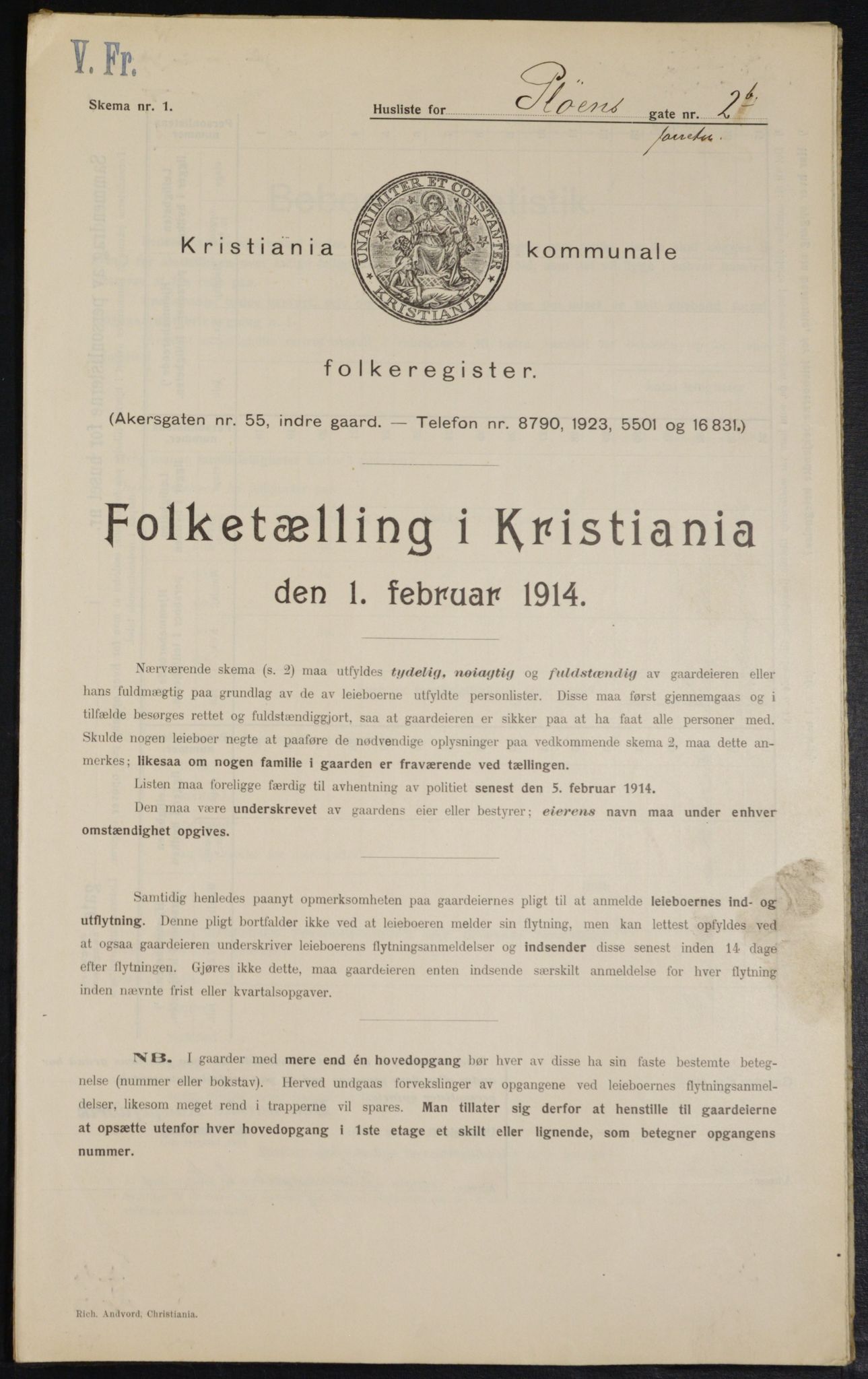 OBA, Municipal Census 1914 for Kristiania, 1914, p. 80976