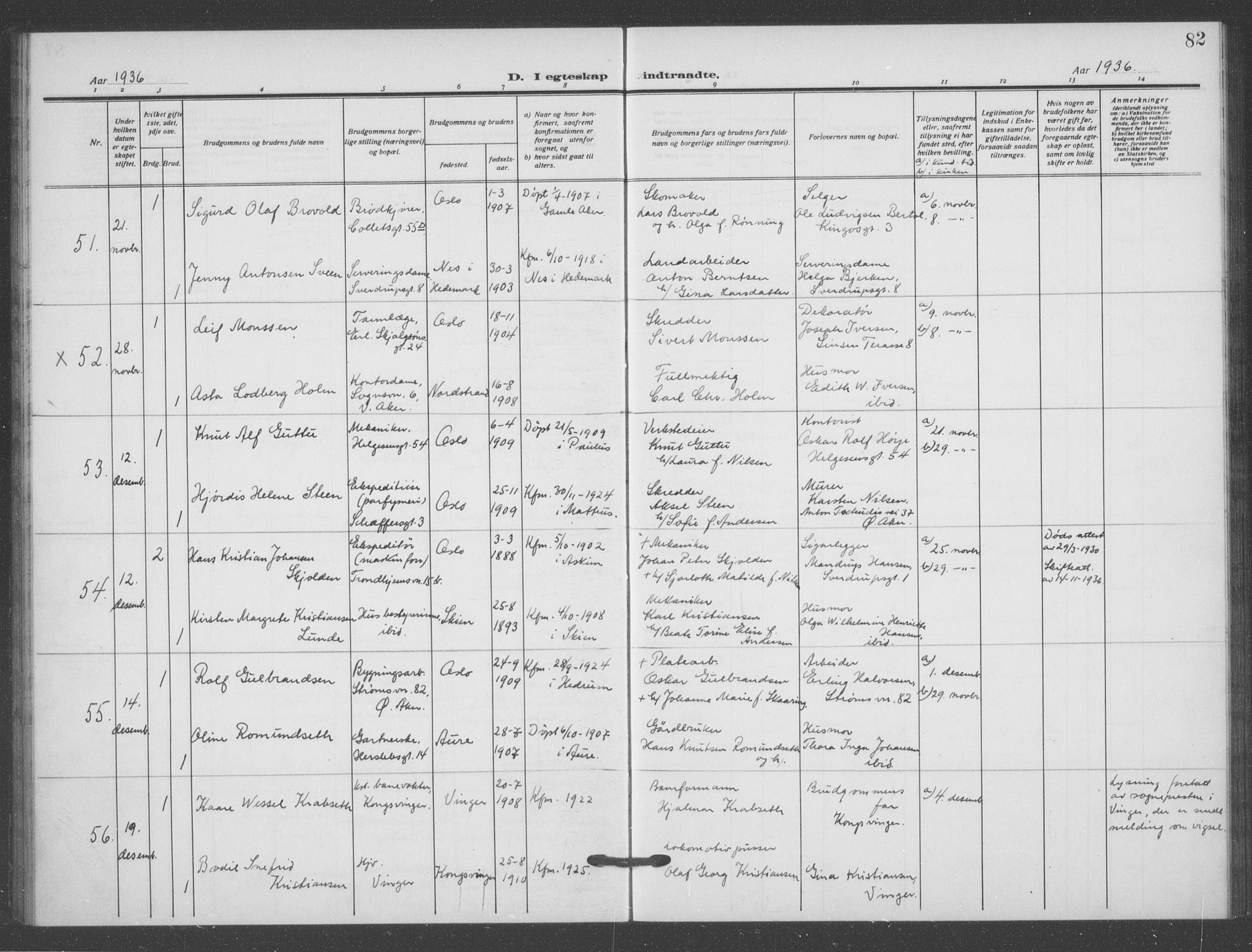 Matteus prestekontor Kirkebøker, AV/SAO-A-10870/F/Fa/L0003: Parish register (official) no. 3, 1917-1938, p. 82