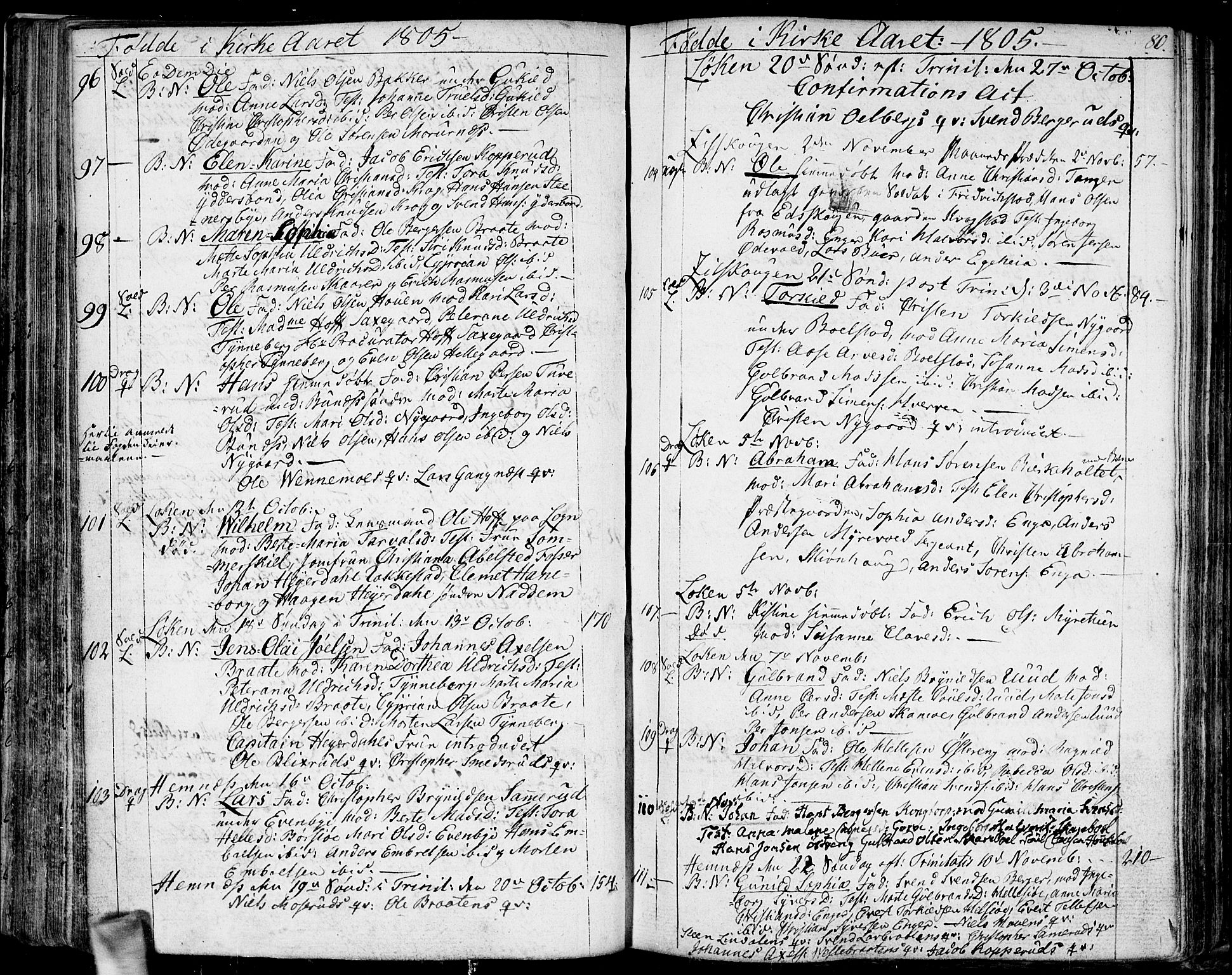Høland prestekontor Kirkebøker, SAO/A-10346a/F/Fa/L0006: Parish register (official) no. I 6, 1794-1814, p. 80