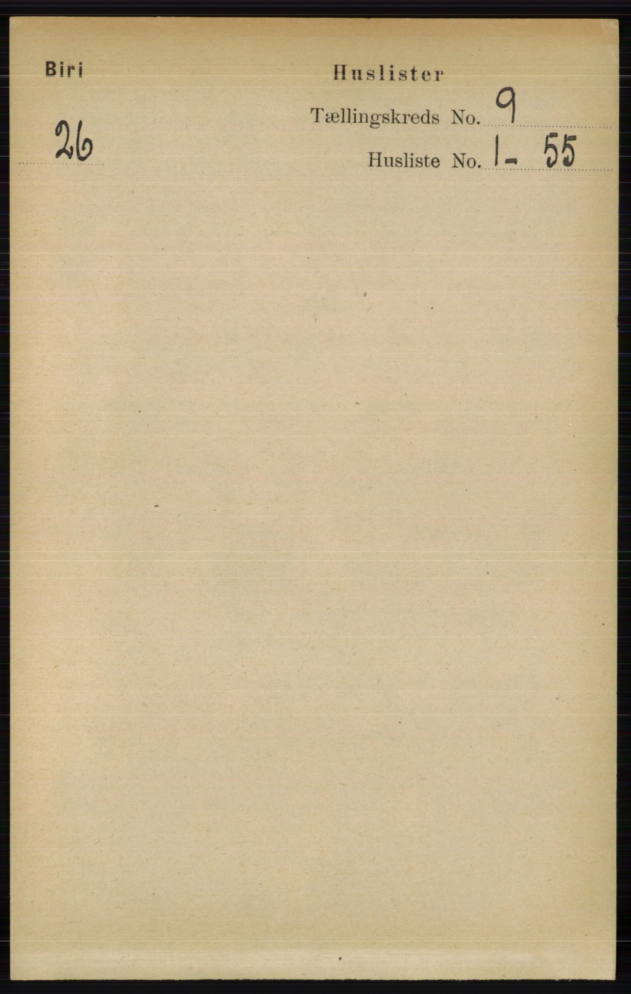 RA, 1891 census for 0525 Biri, 1891, p. 3325