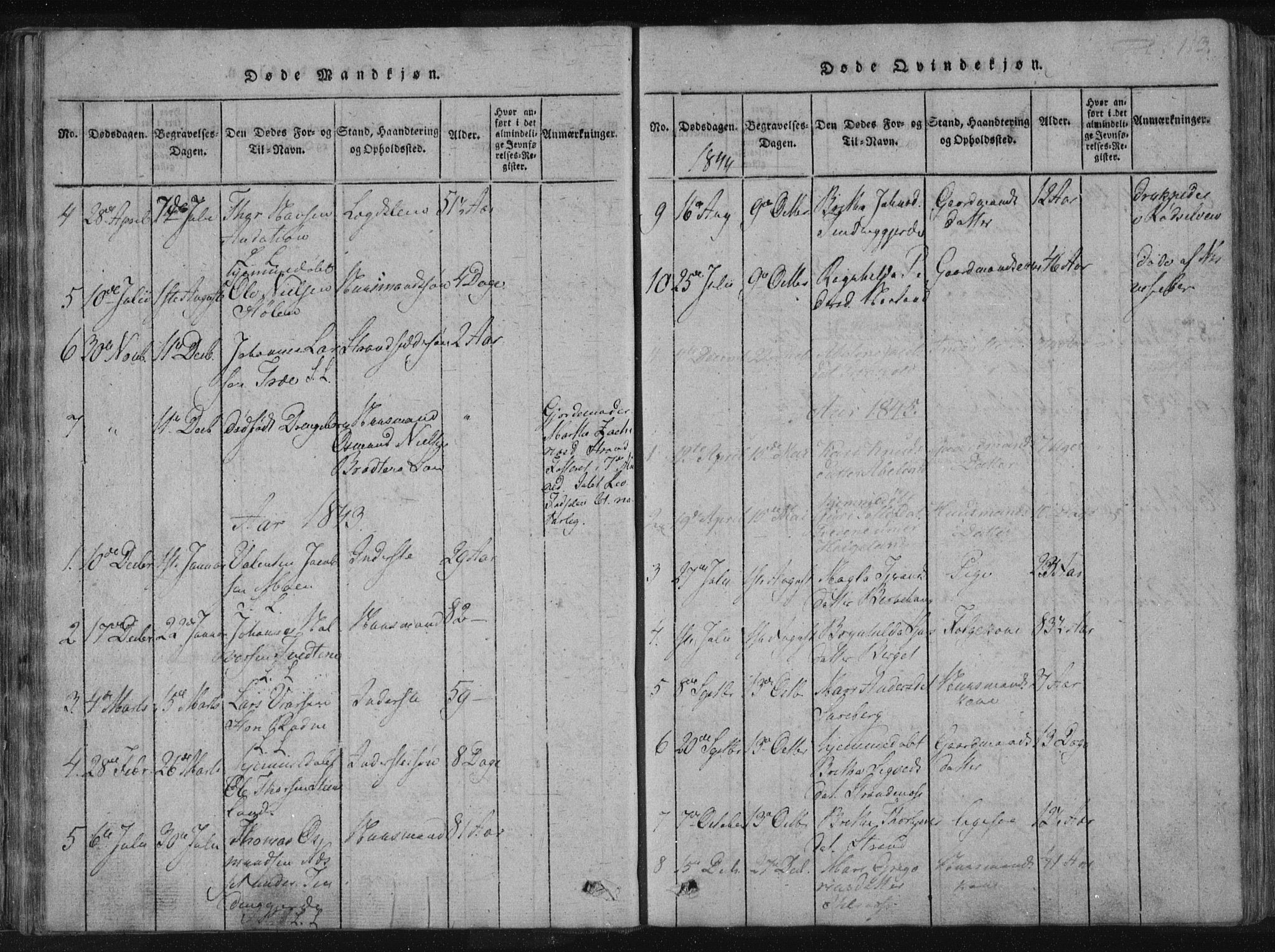 Vikedal sokneprestkontor, AV/SAST-A-101840/01/IV: Parish register (official) no. A 4, 1816-1850, p. 113