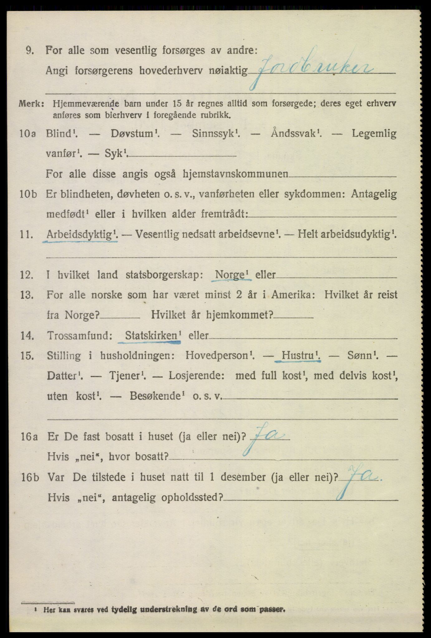 SAH, 1920 census for Ringebu, 1920, p. 8008