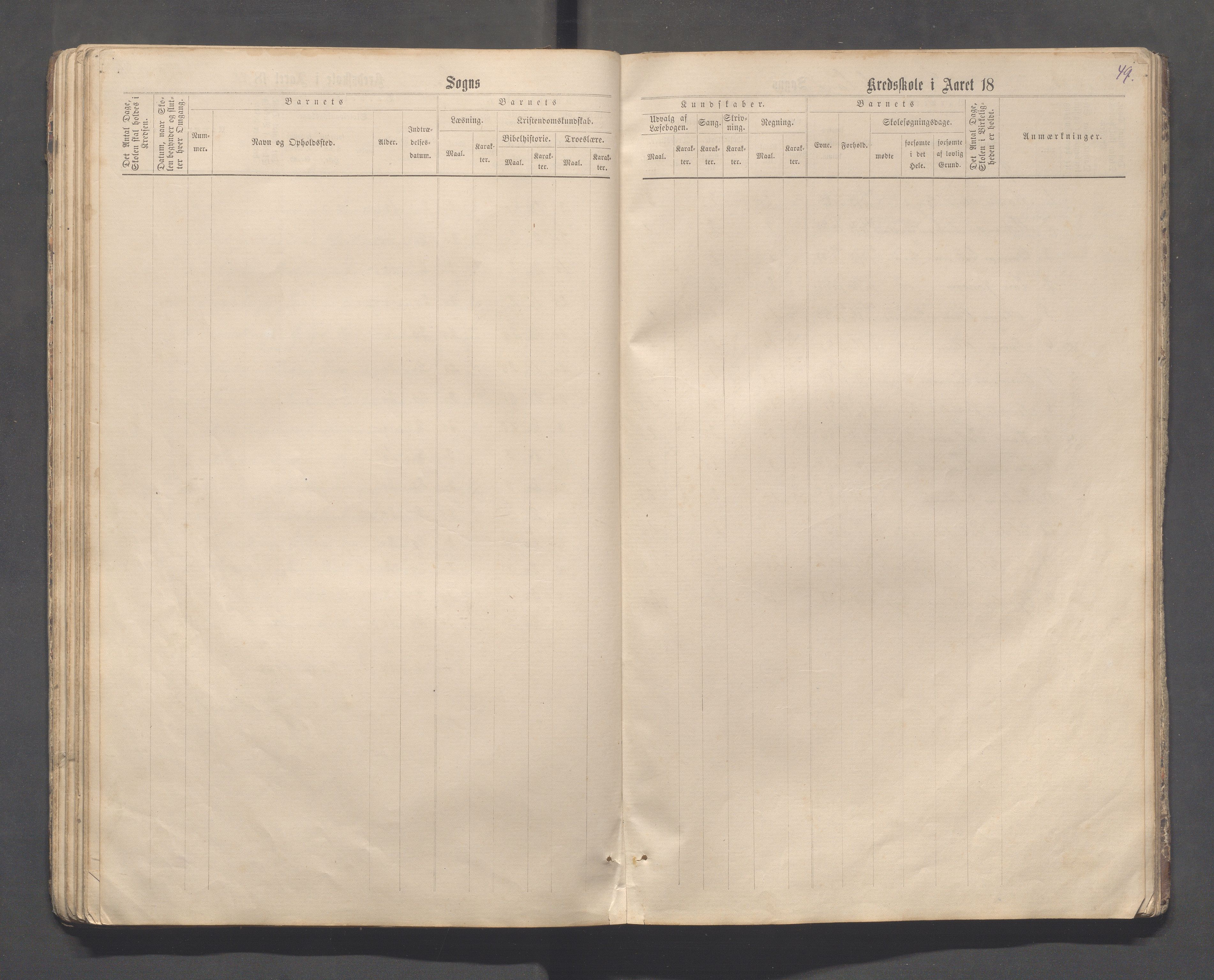 Sokndal kommune- Skolestyret/Skolekontoret, IKAR/K-101142/H/L0013: Skoleprotokoll - Netland, Eia, Vinje, Refsland, 1876-1893, p. 49