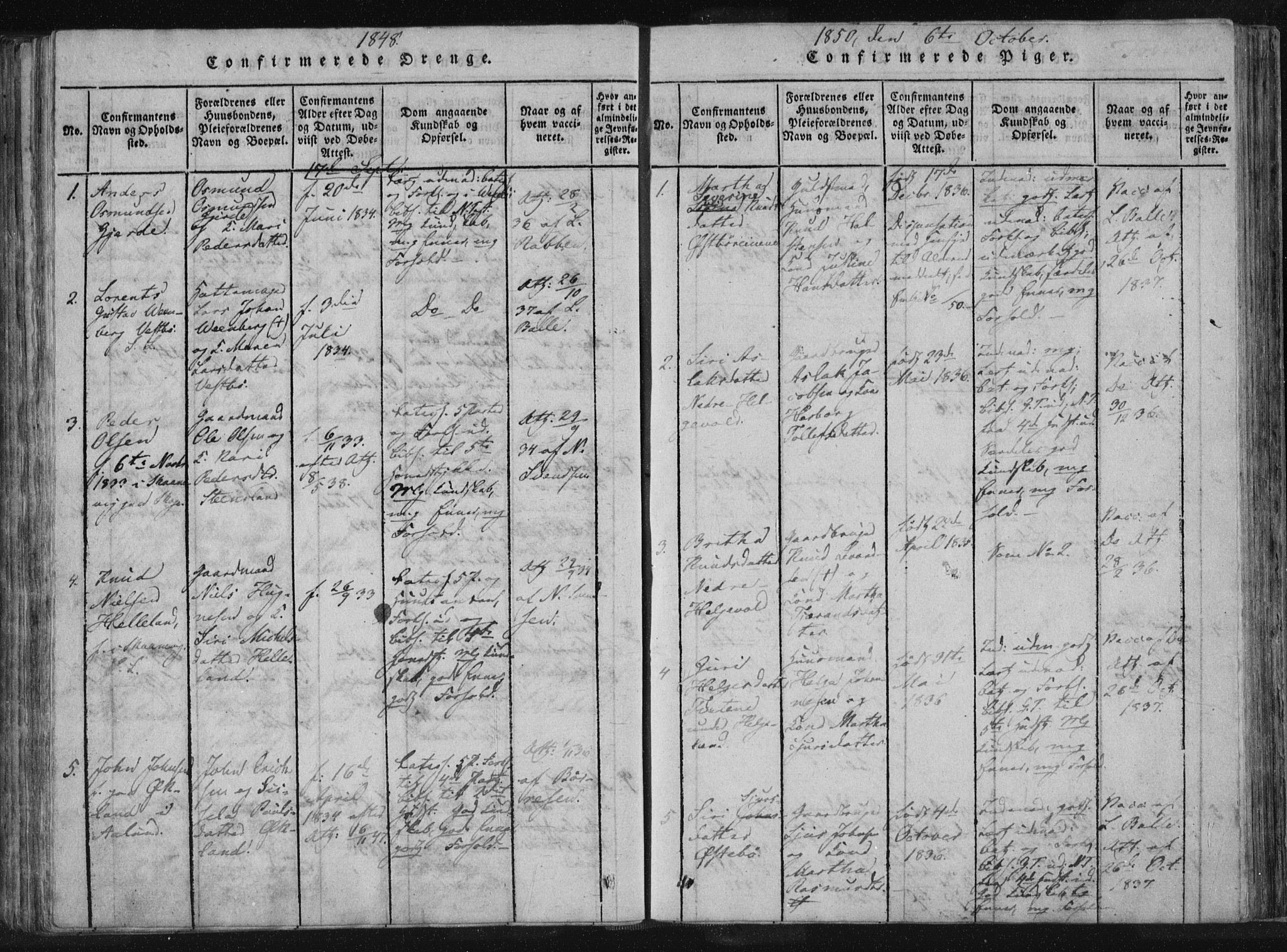 Vikedal sokneprestkontor, AV/SAST-A-101840/01/IV: Parish register (official) no. A 4, 1816-1850