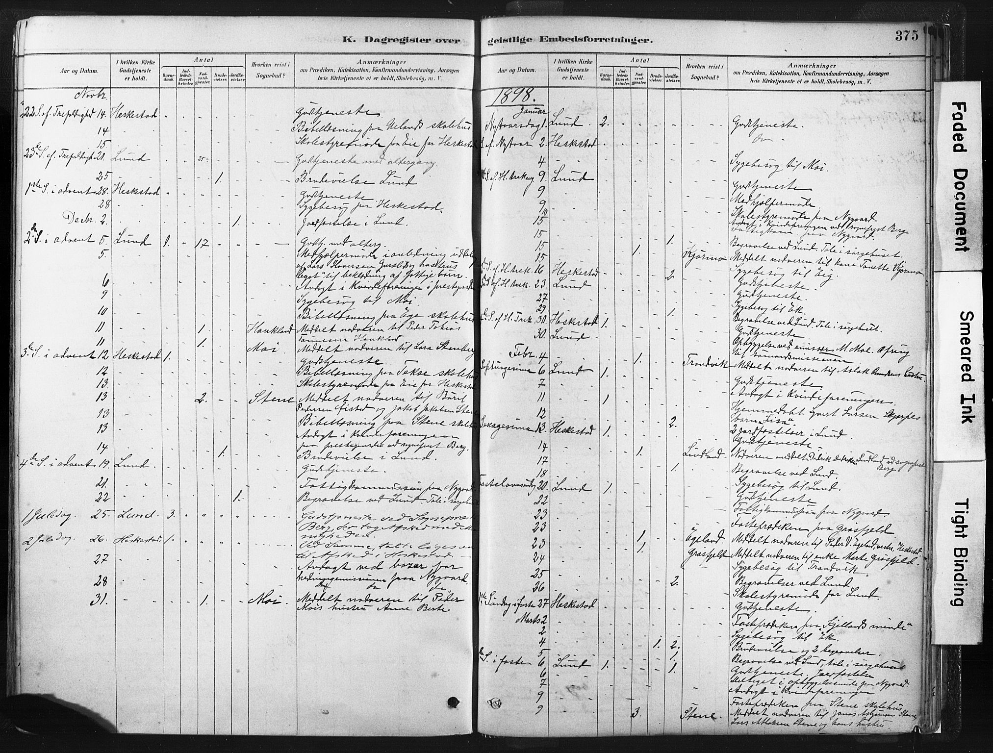 Lund sokneprestkontor, AV/SAST-A-101809/S06/L0011: Parish register (official) no. A 10, 1877-1904, p. 375