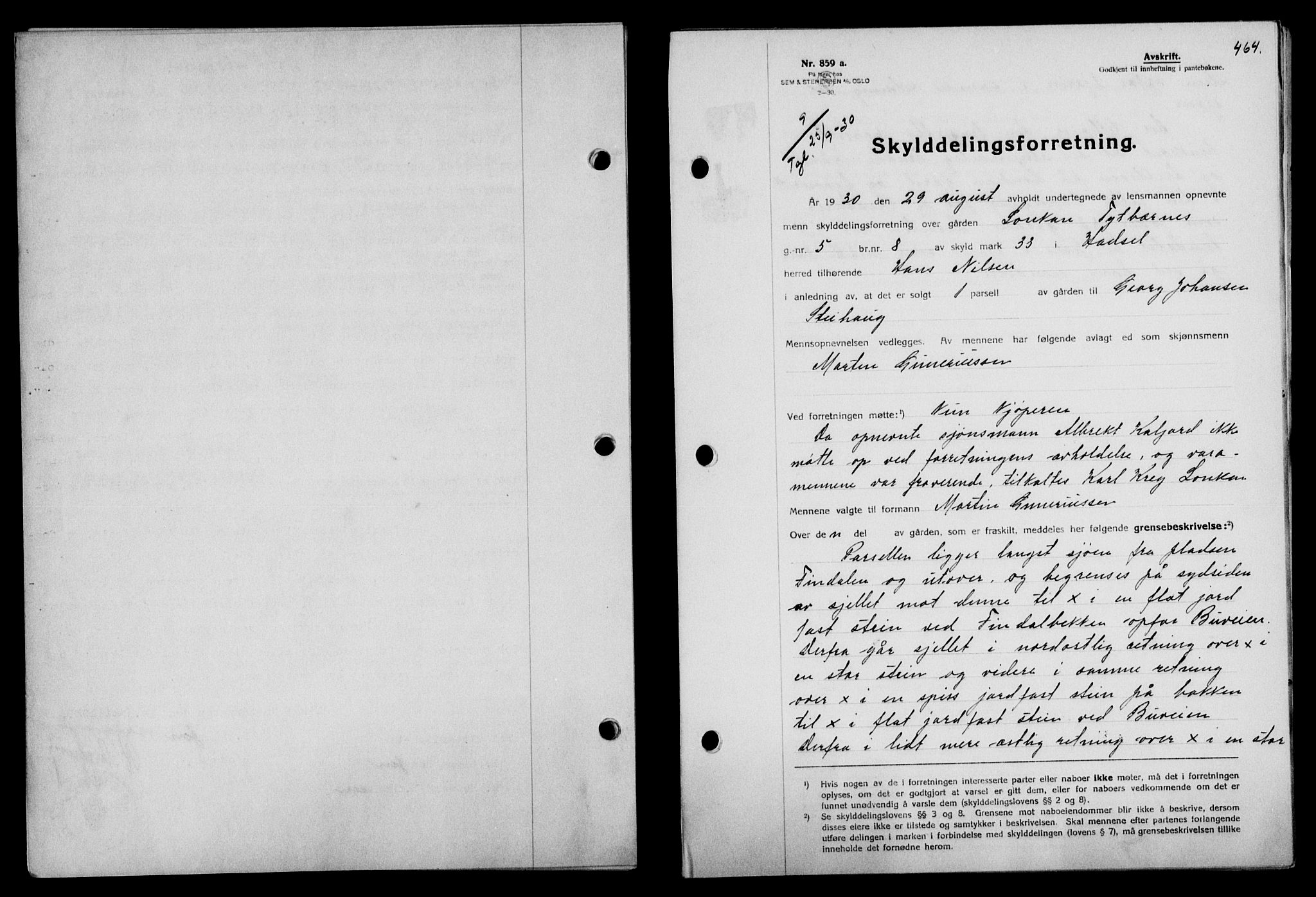 Vesterålen sorenskriveri, SAT/A-4180/1/2/2Ca/L0051: Mortgage book no. 44, 1930-1930, Deed date: 25.09.1930