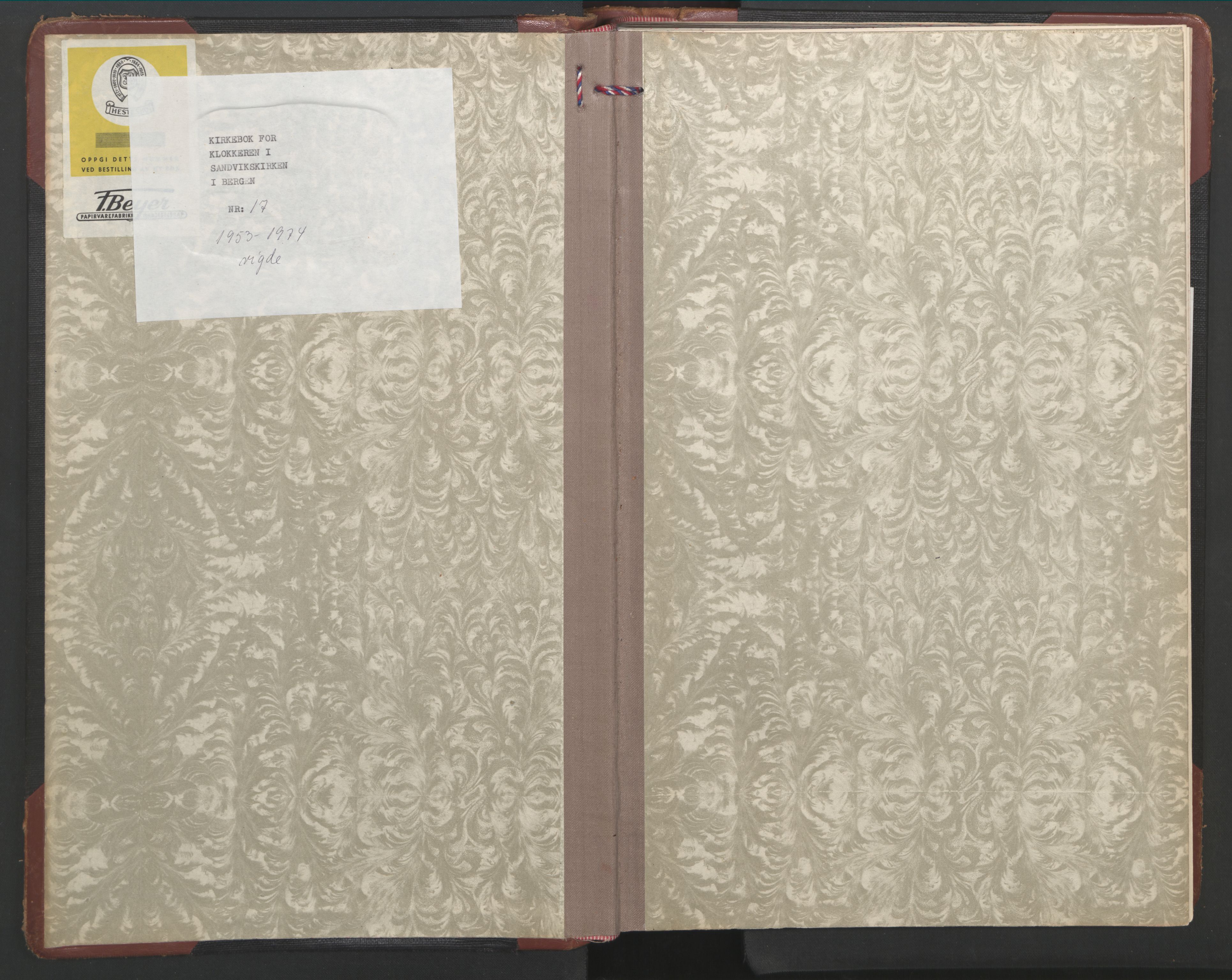 Sandviken Sokneprestembete, SAB/A-77601/H/Hb/L0016: Parish register (copy) no. D 3, 1953-1974