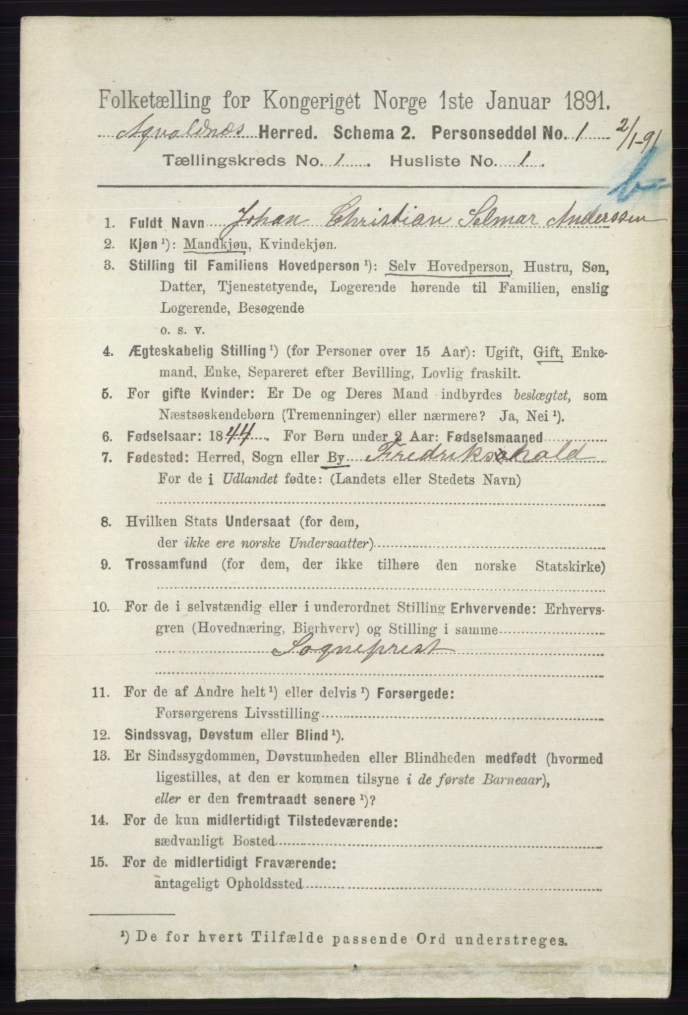 RA, 1891 census for 1147 Avaldsnes, 1891, p. 1250