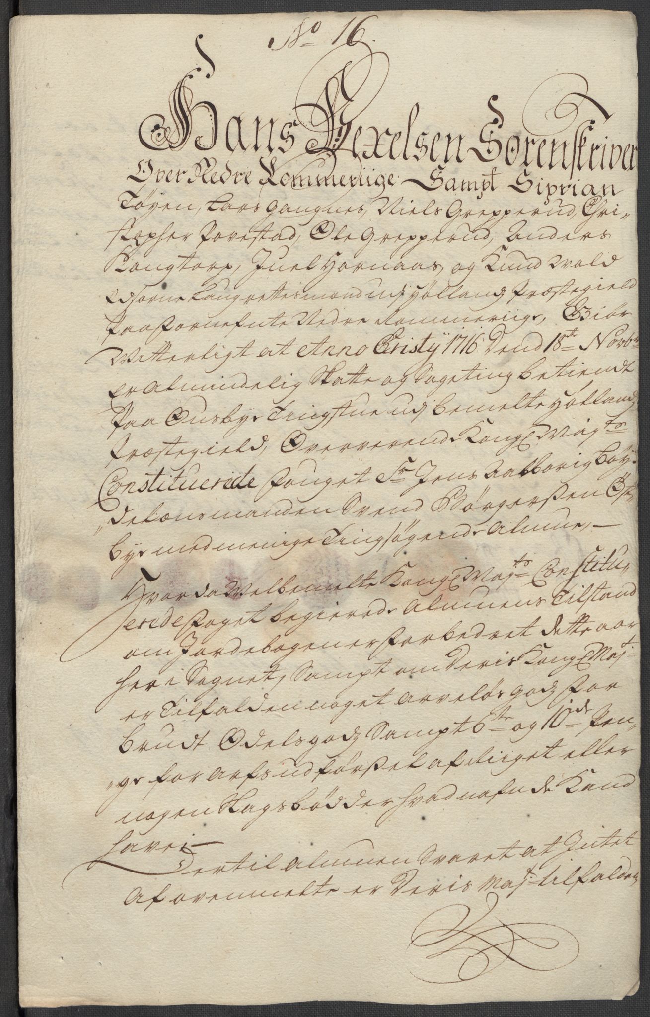 Rentekammeret inntil 1814, Reviderte regnskaper, Fogderegnskap, AV/RA-EA-4092/R11/L0598: Fogderegnskap Nedre Romerike, 1716, p. 92