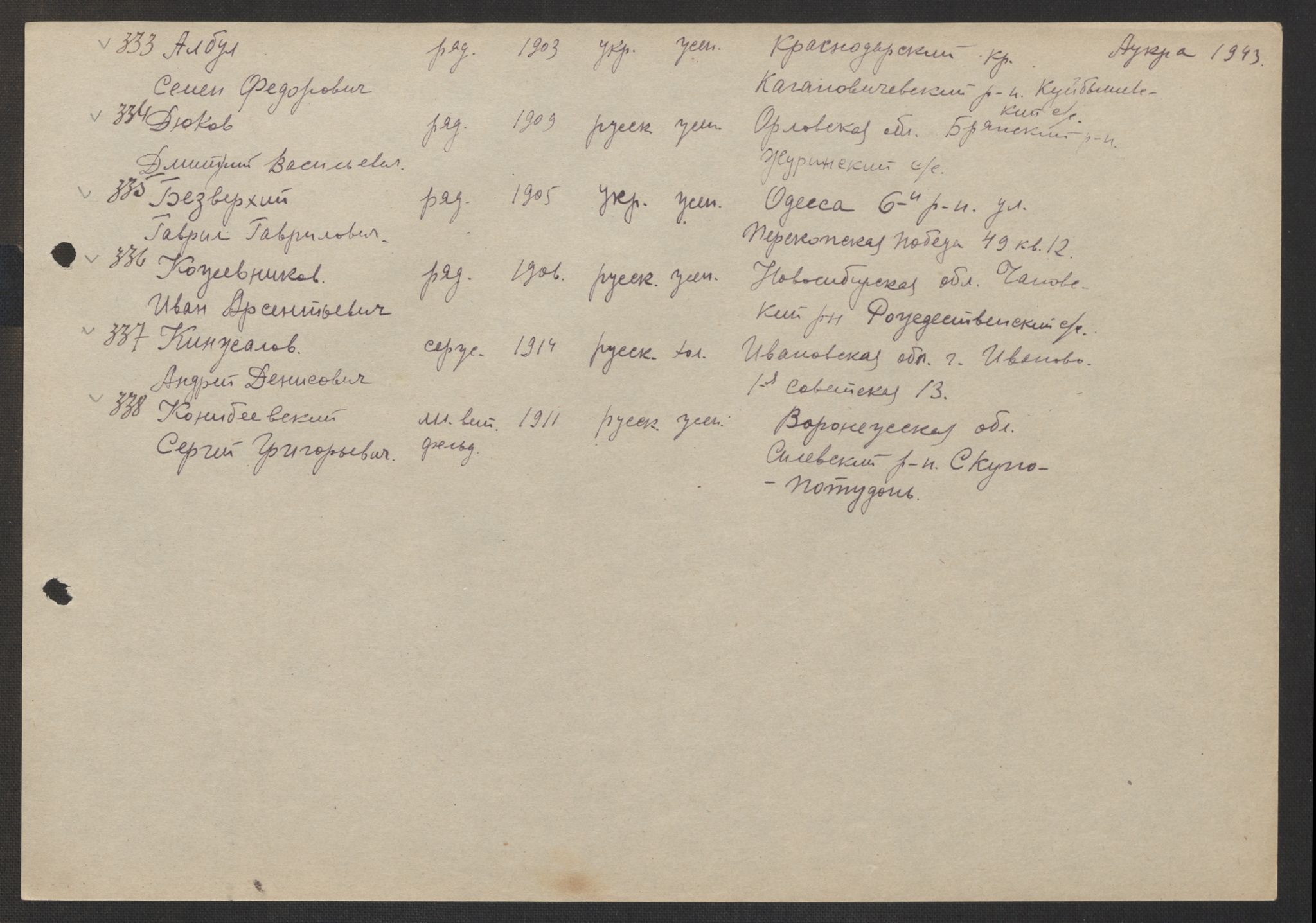 Flyktnings- og fangedirektoratet, Repatrieringskontoret, AV/RA-S-1681/D/Db/L0017: Displaced Persons (DPs) og sivile tyskere, 1945-1948, p. 162