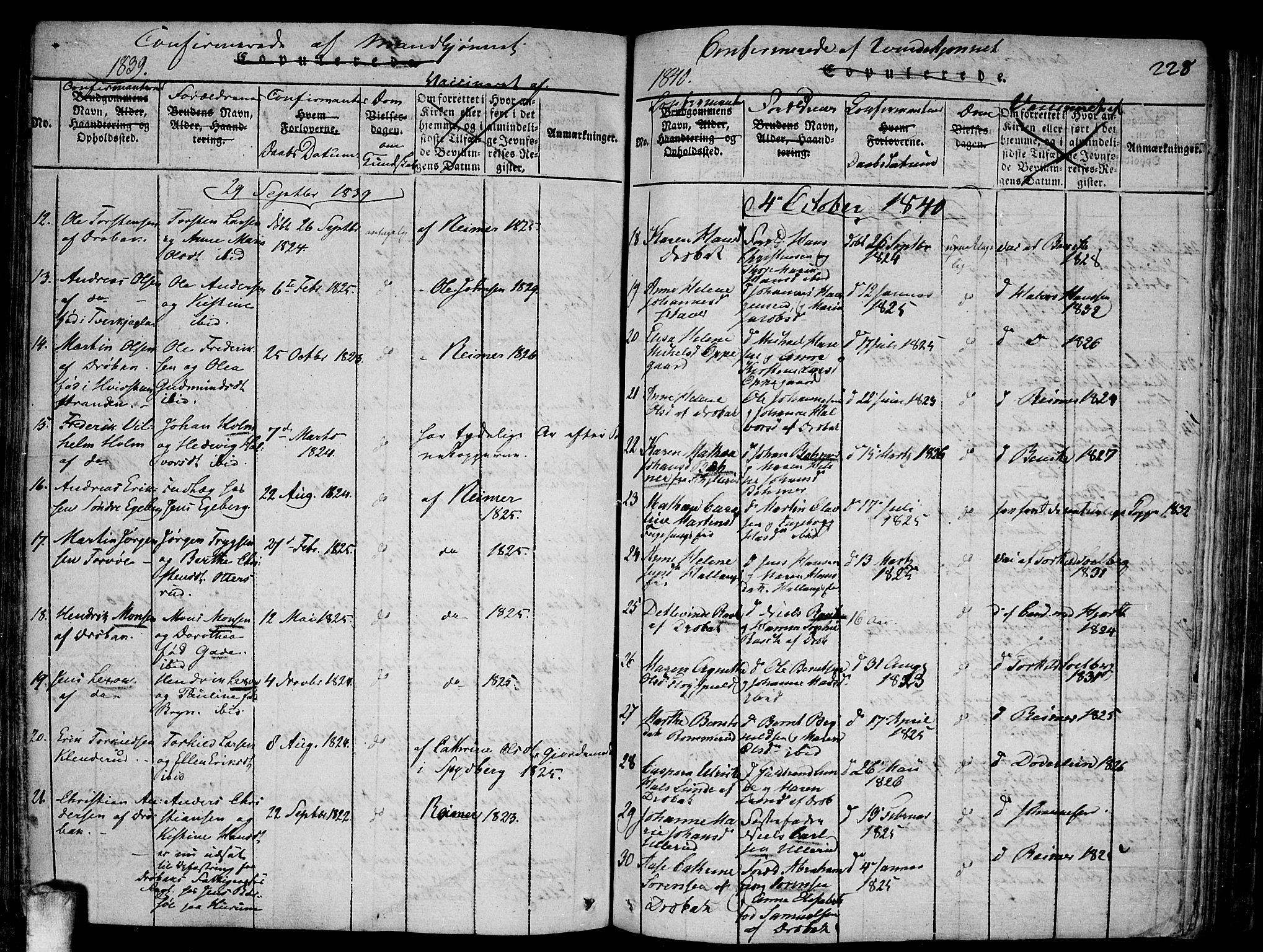 Drøbak prestekontor Kirkebøker, SAO/A-10142a/F/Fa/L0001: Parish register (official) no. I 1, 1816-1842, p. 228