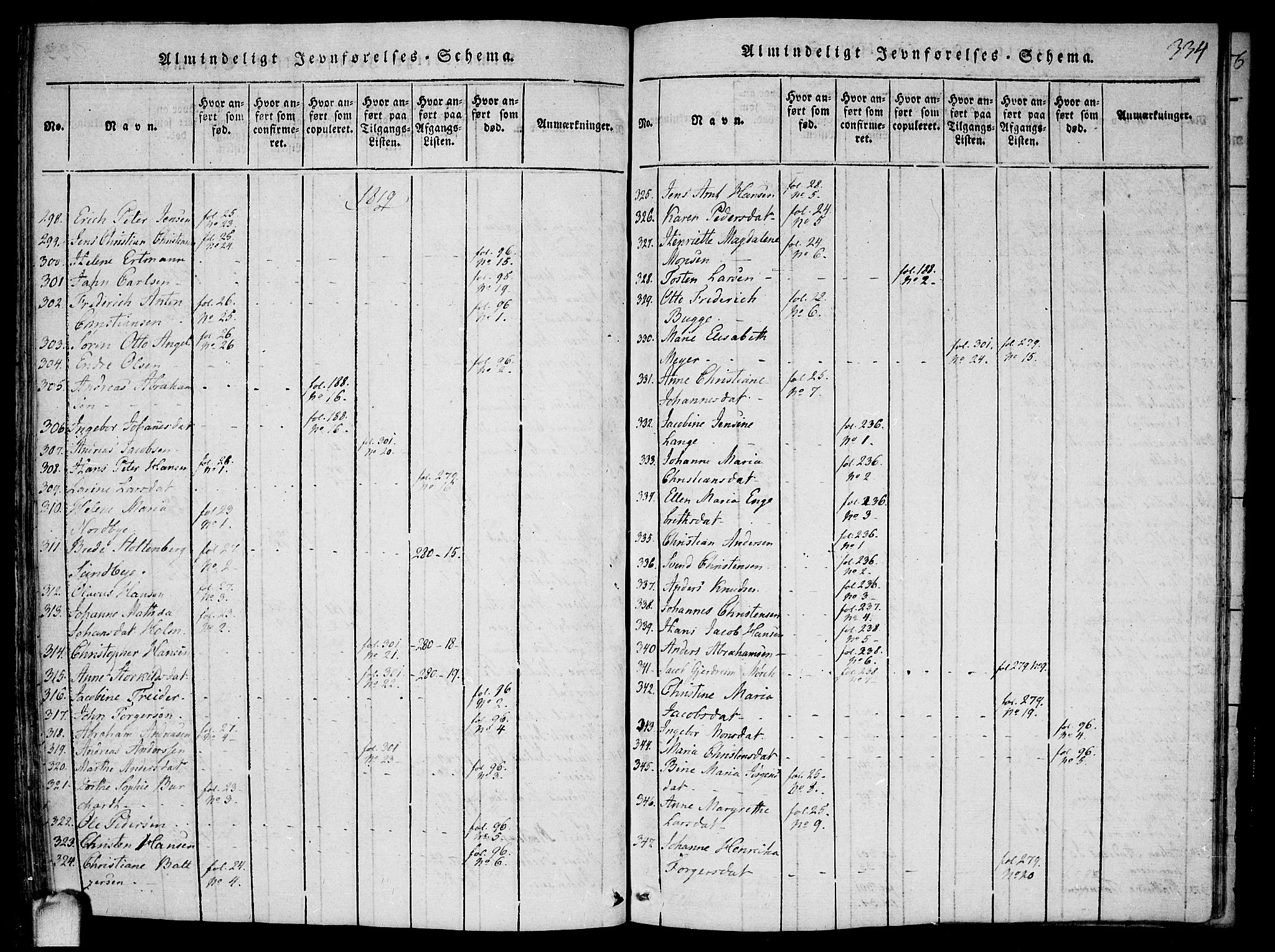 Drøbak prestekontor Kirkebøker, AV/SAO-A-10142a/F/Fa/L0001: Parish register (official) no. I 1, 1816-1842, p. 334