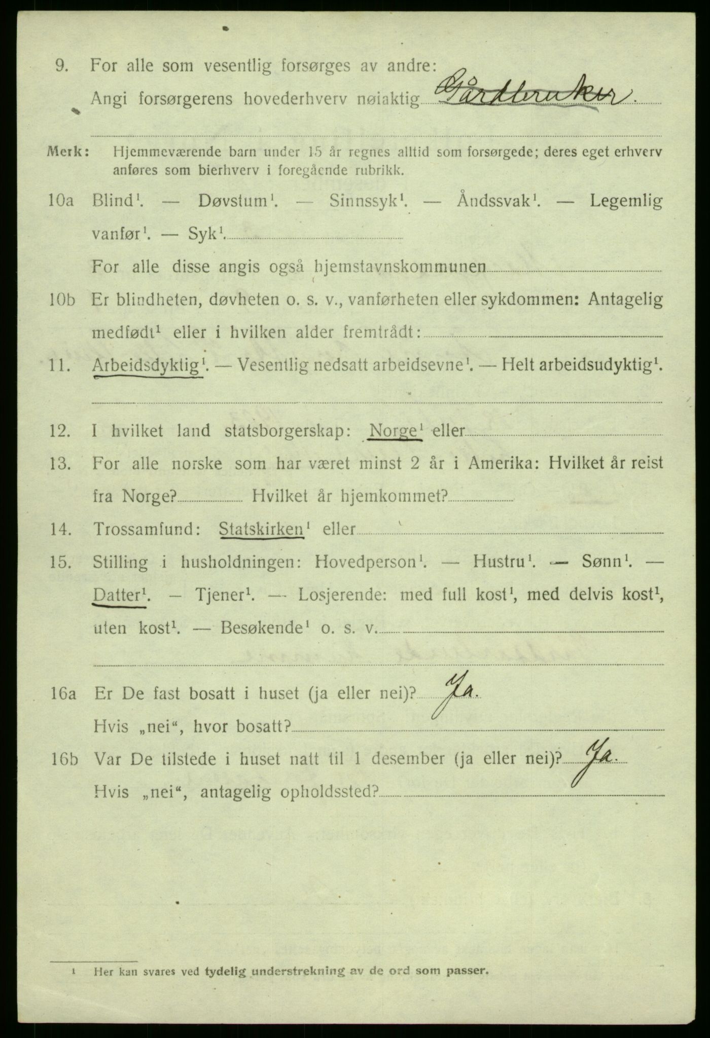 SAB, 1920 census for Masfjorden, 1920, p. 1390