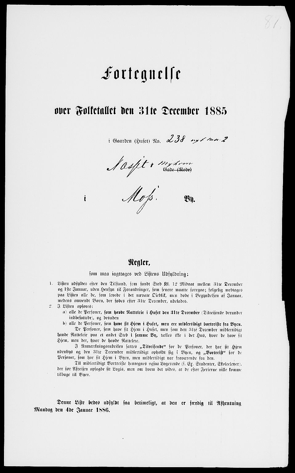 RA, 1885 census for 0104 Moss, 1885, p. 193