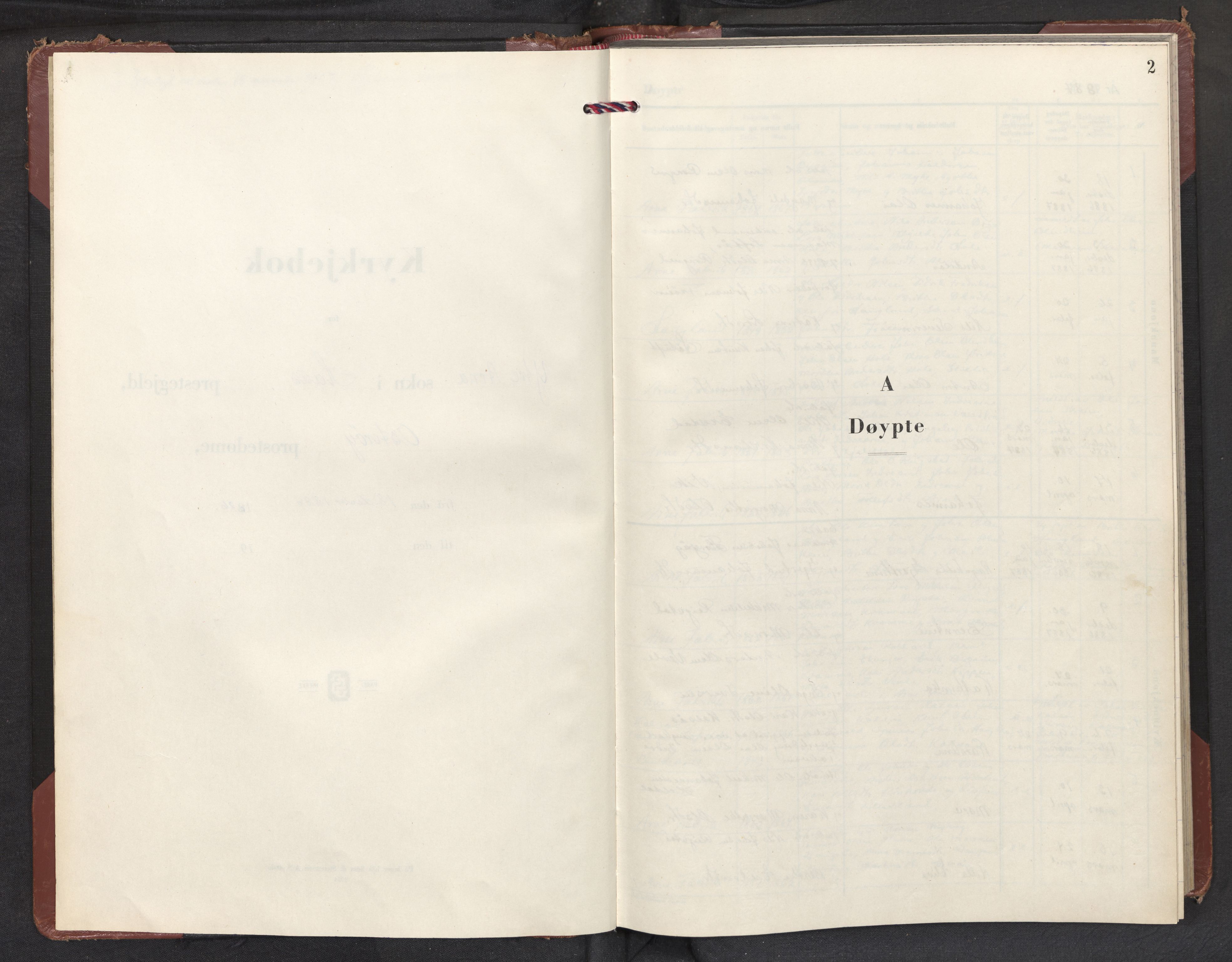 Haus sokneprestembete, SAB/A-75601/H/Haa: Parish register (official) no. E 1, 1887-1953, p. 2