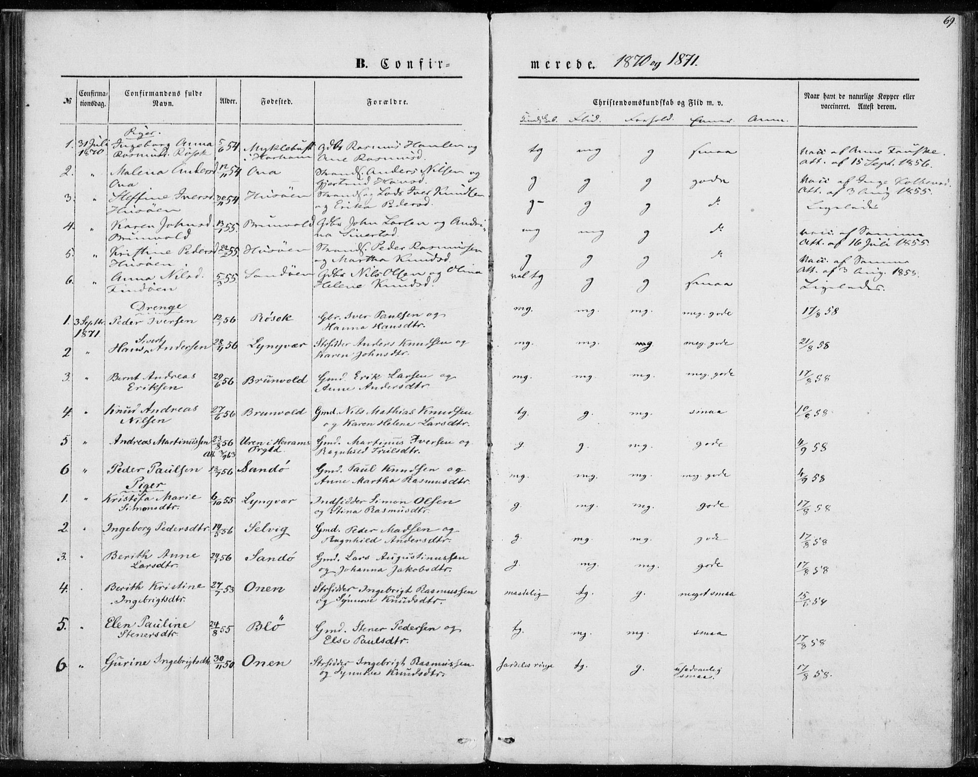 Ministerialprotokoller, klokkerbøker og fødselsregistre - Møre og Romsdal, AV/SAT-A-1454/561/L0728: Parish register (official) no. 561A02, 1858-1878, p. 69