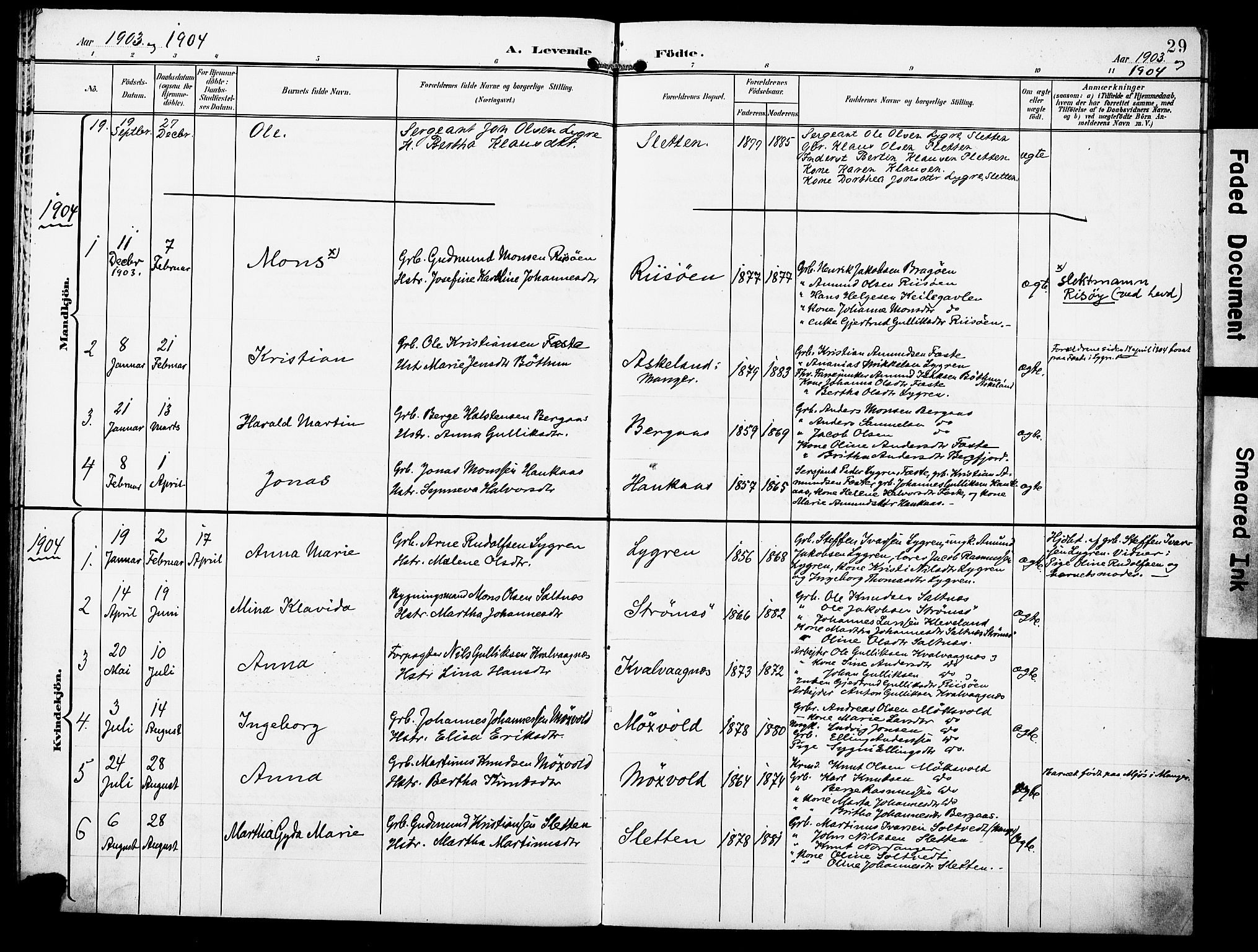 Lindås Sokneprestembete, AV/SAB-A-76701/H/Haa/Haae/L0002: Parish register (official) no. E 2, 1897-1912, p. 29