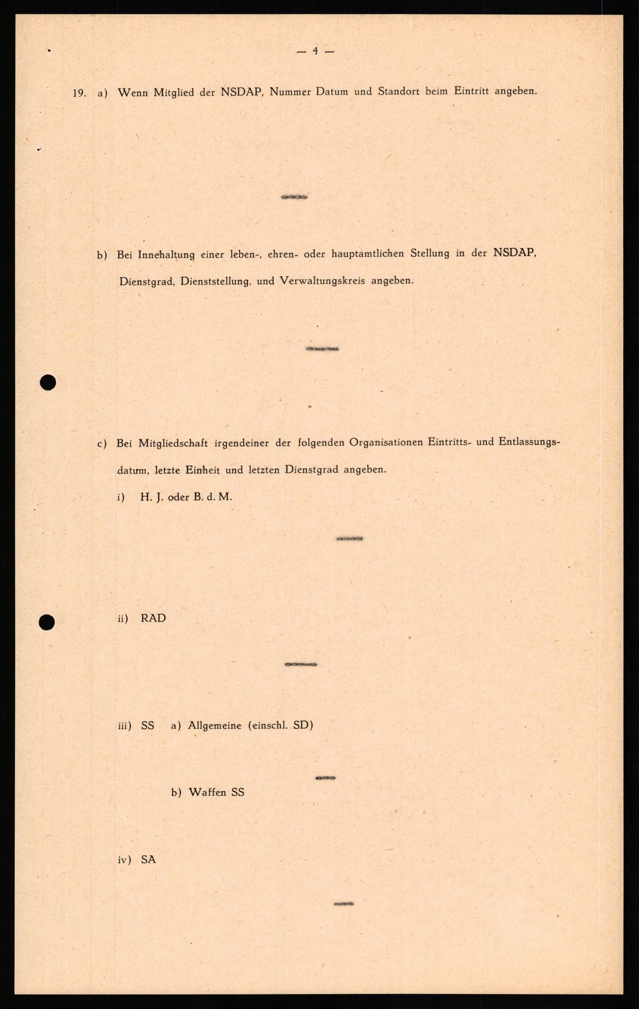 Forsvaret, Forsvarets overkommando II, RA/RAFA-3915/D/Db/L0030: CI Questionaires. Tyske okkupasjonsstyrker i Norge. Tyskere., 1945-1946, p. 101
