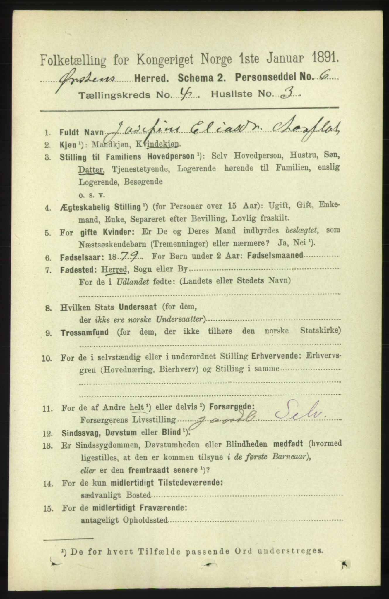 RA, 1891 census for 1520 Ørsta, 1891, p. 1694