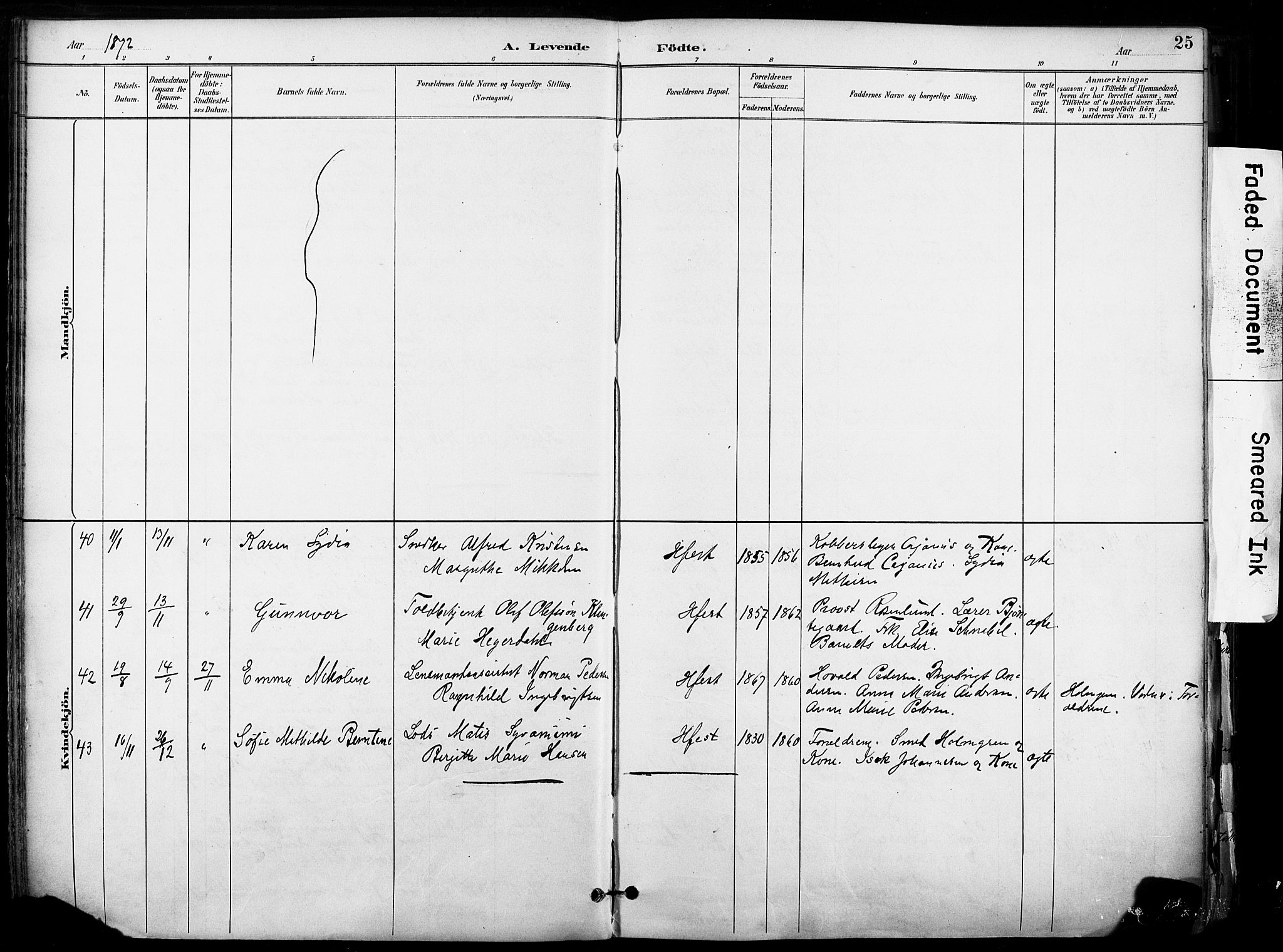 Hammerfest sokneprestkontor, SATØ/S-1347/H/Ha/L0009.kirke: Parish register (official) no. 9, 1889-1897, p. 25