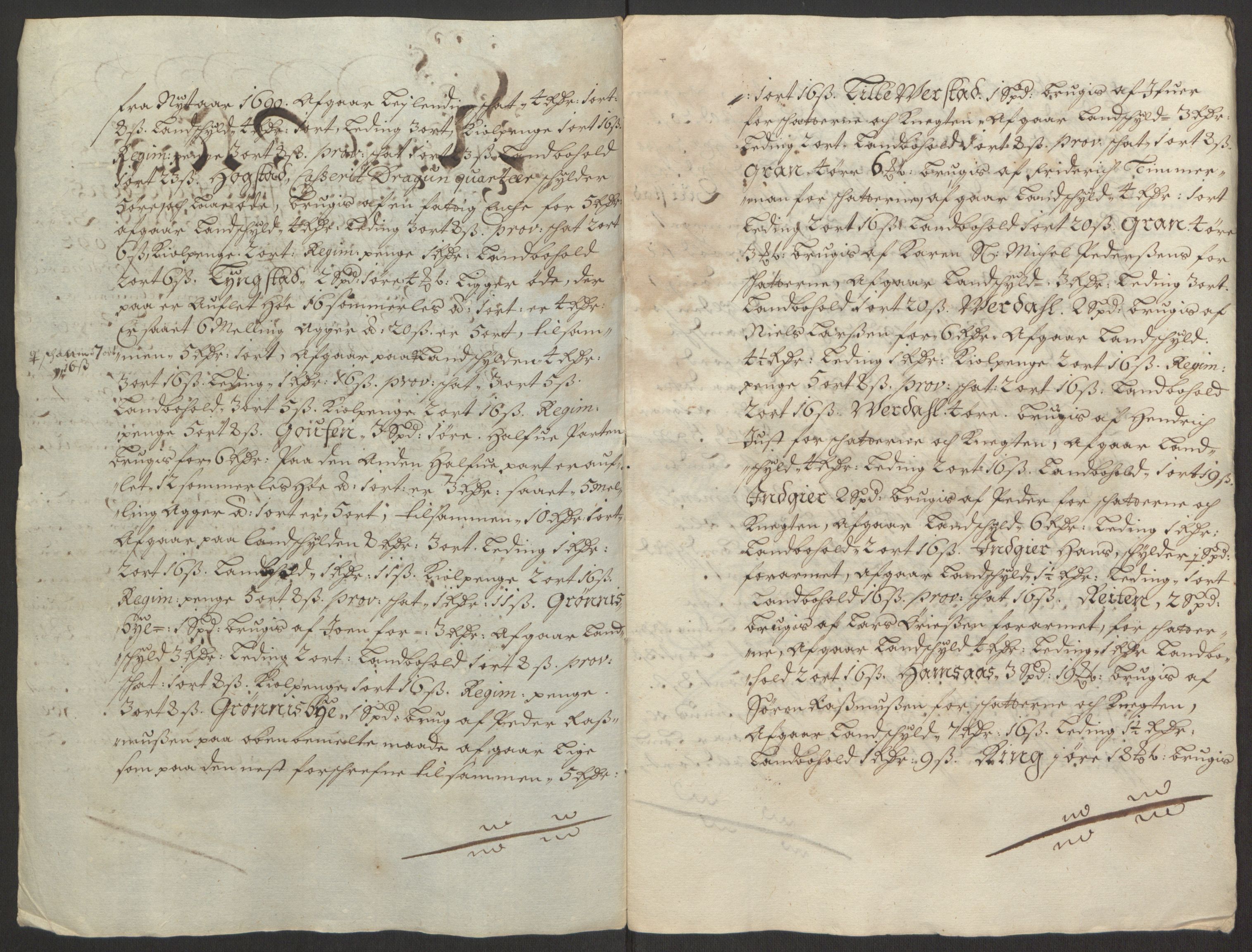 Rentekammeret inntil 1814, Reviderte regnskaper, Fogderegnskap, AV/RA-EA-4092/R63/L4308: Fogderegnskap Inderøy, 1692-1694, p. 244