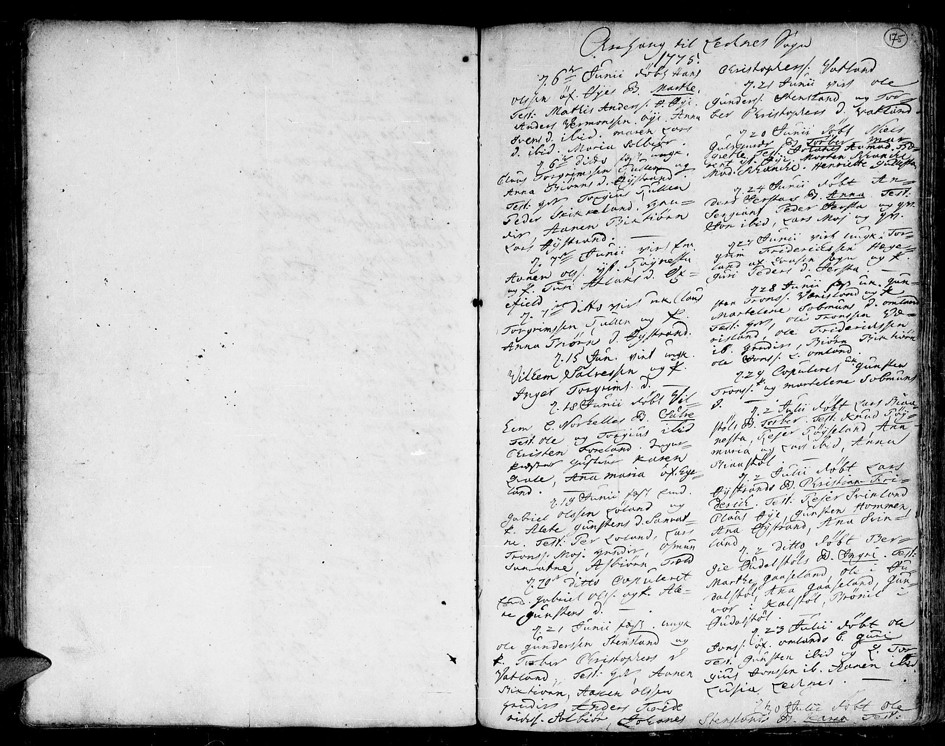 Kvinesdal sokneprestkontor, AV/SAK-1111-0026/F/Fa/Fab/L0001: Parish register (official) no. A 1 /1, 1710-1788, p. 175