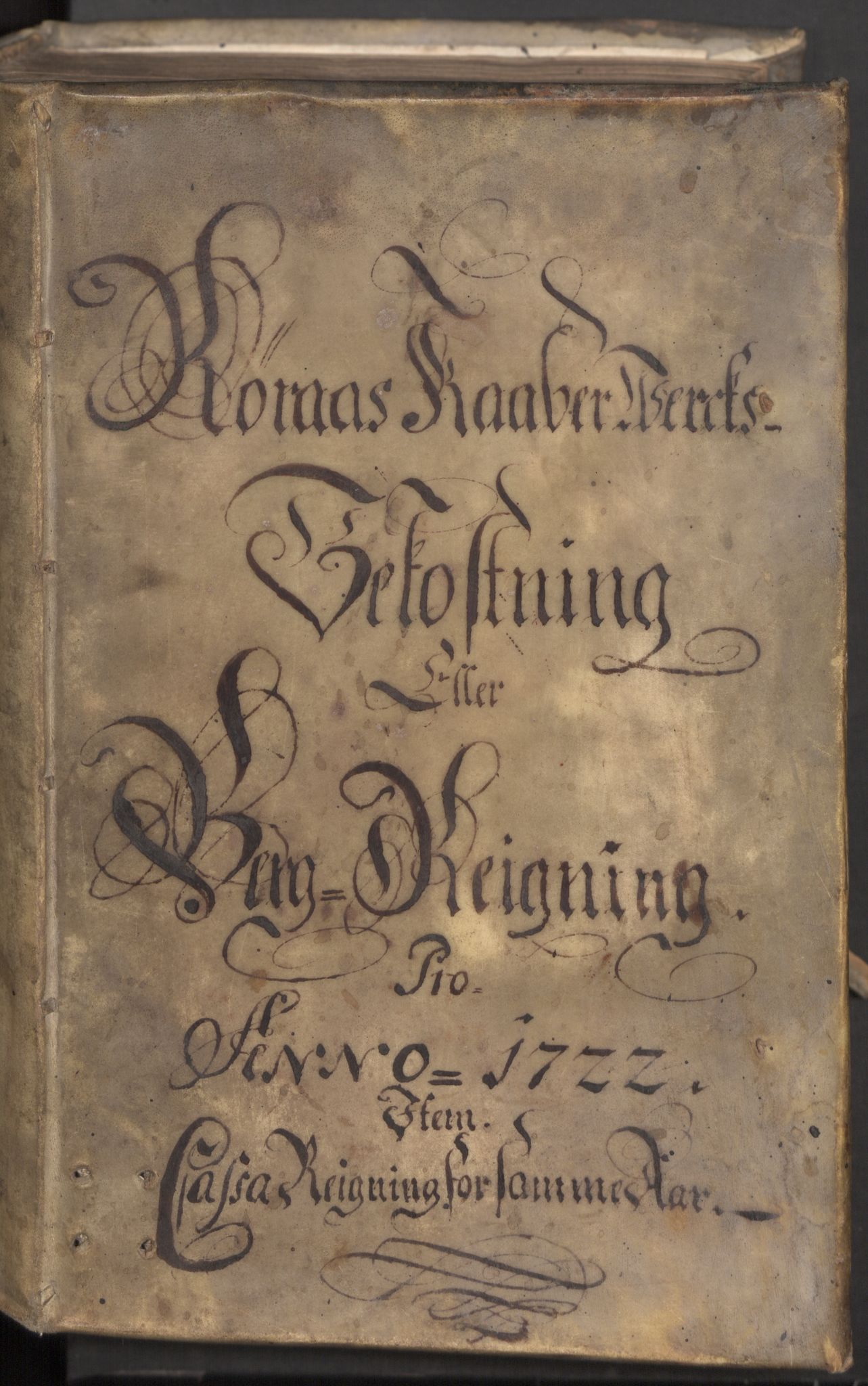Røros kobberverk, SAT/PA-0211/1/08/L0041: 8.1.40 Bergregnskap, 1722