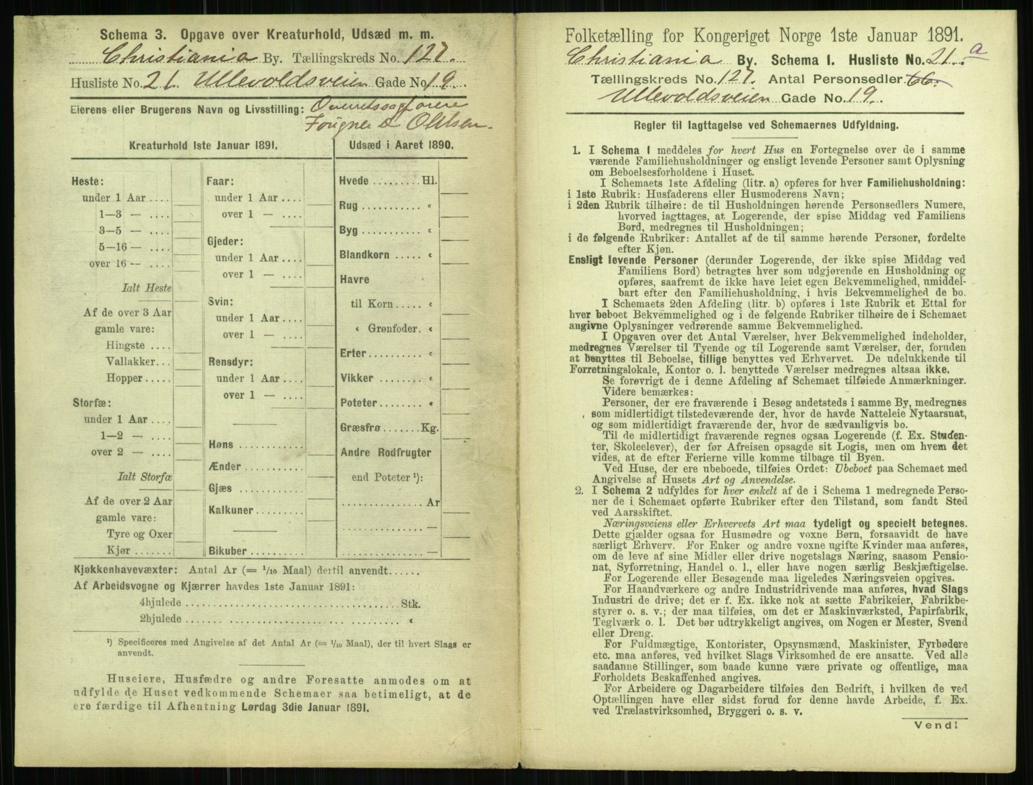 RA, 1891 census for 0301 Kristiania, 1891, p. 67820