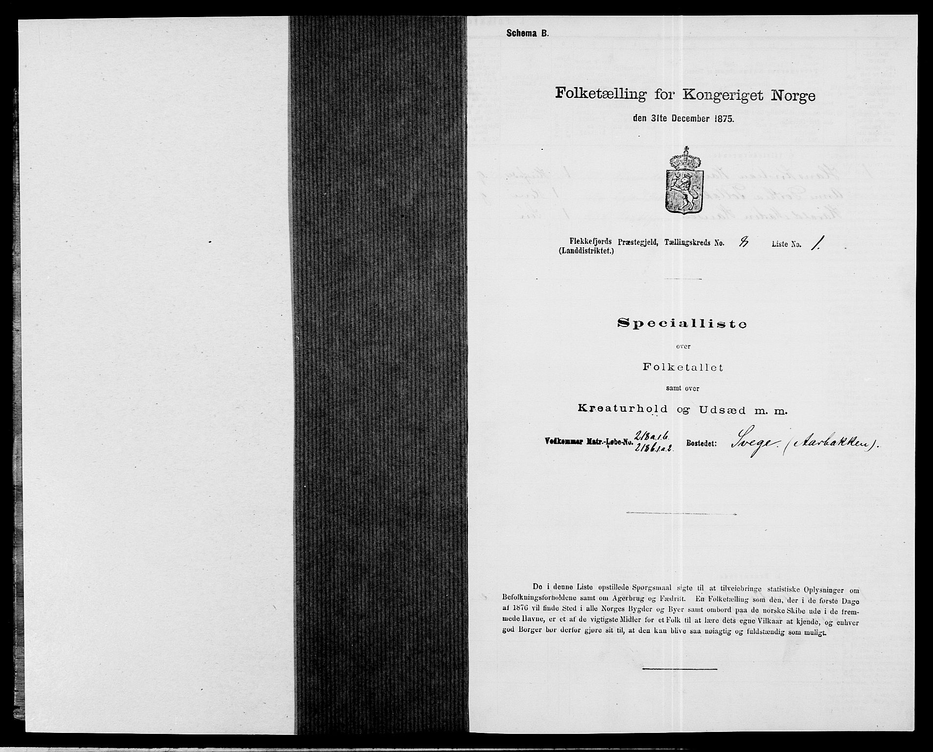 SAK, 1875 census for 1042L Flekkefjord/Nes og Hidra, 1875, p. 918