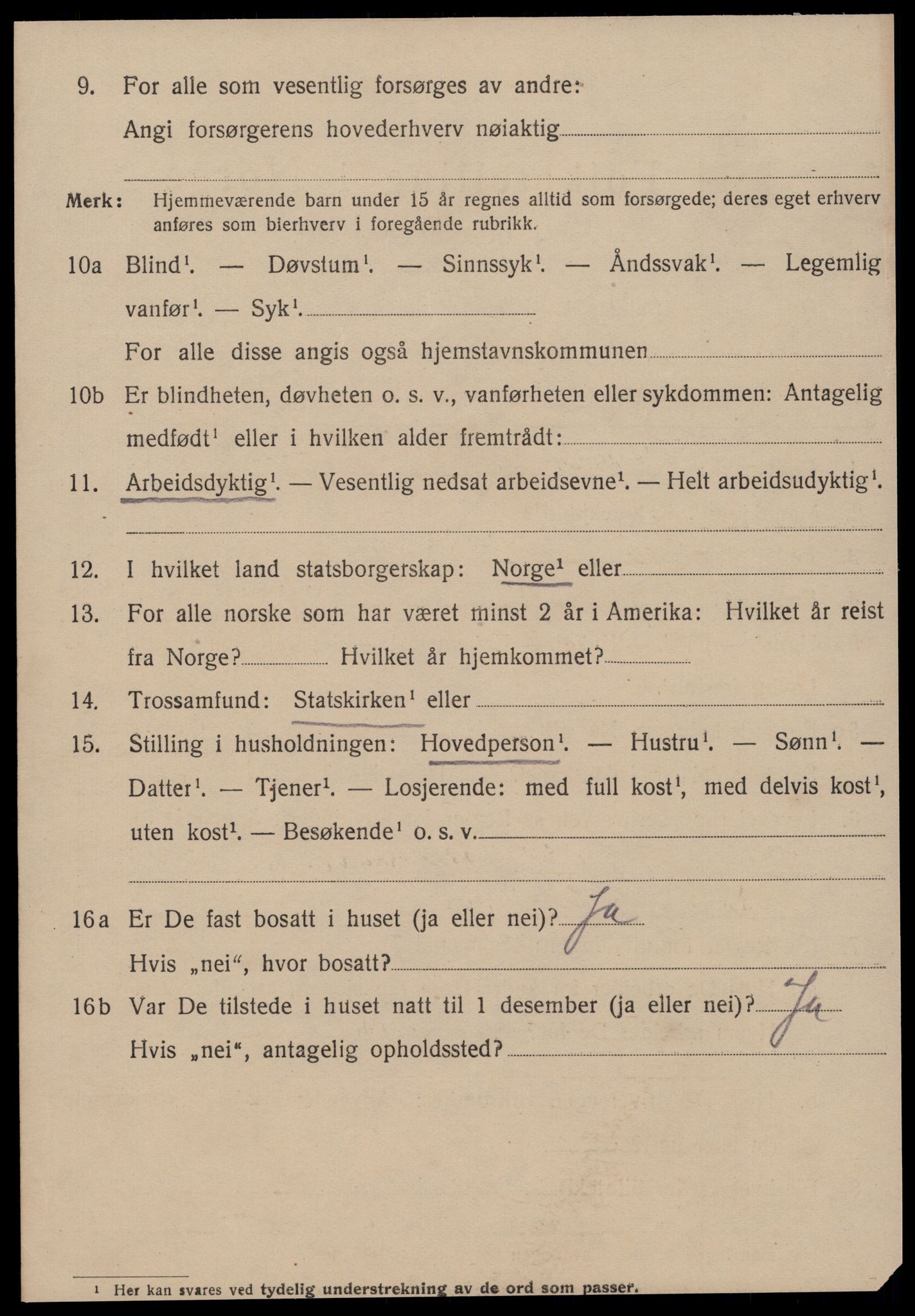 SAT, 1920 census for Kristiansund, 1920, p. 25268