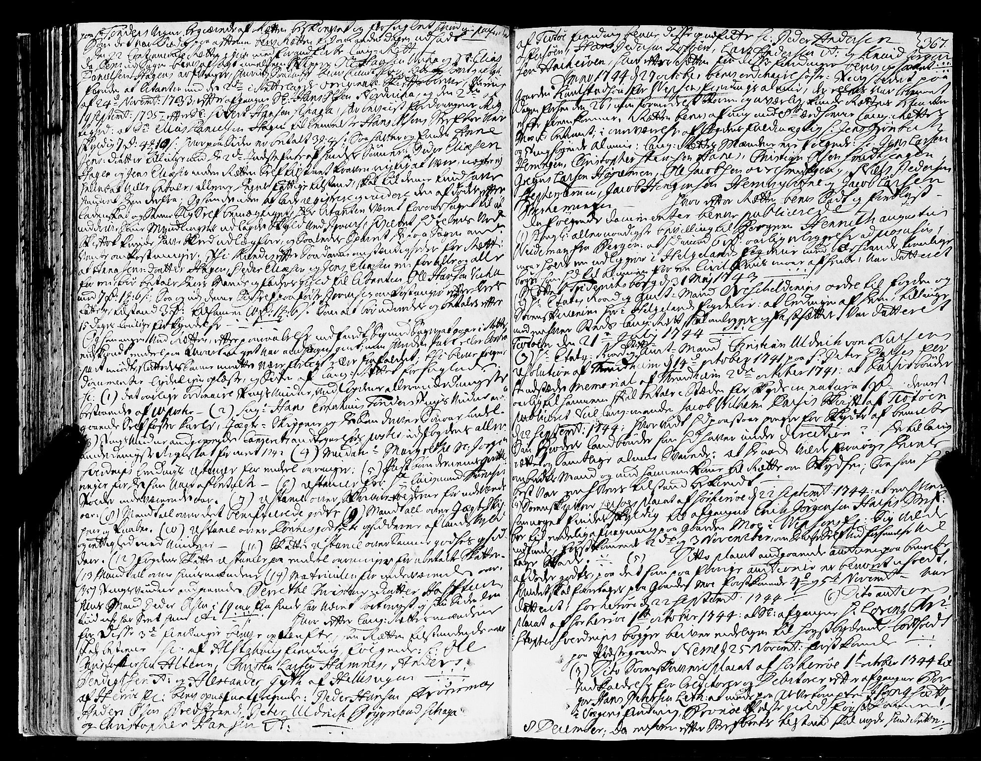 Helgeland sorenskriveri, SAT/A-0004/1/1A/L0012: Tingbok 12B, 1743-1745, p. 366b-367a