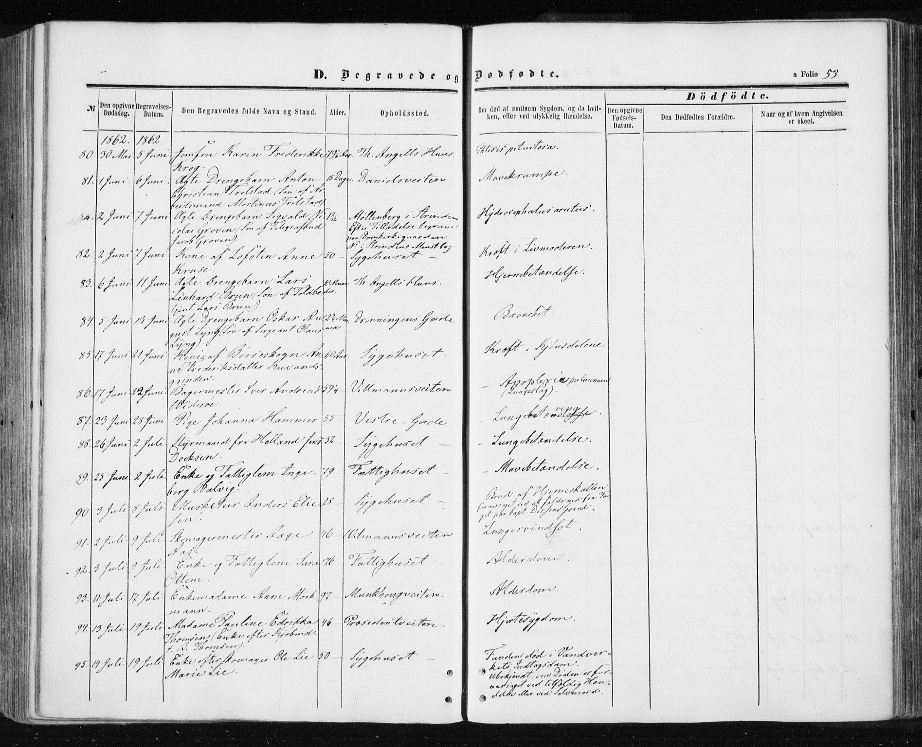 Ministerialprotokoller, klokkerbøker og fødselsregistre - Sør-Trøndelag, AV/SAT-A-1456/601/L0053: Parish register (official) no. 601A21, 1857-1865, p. 53