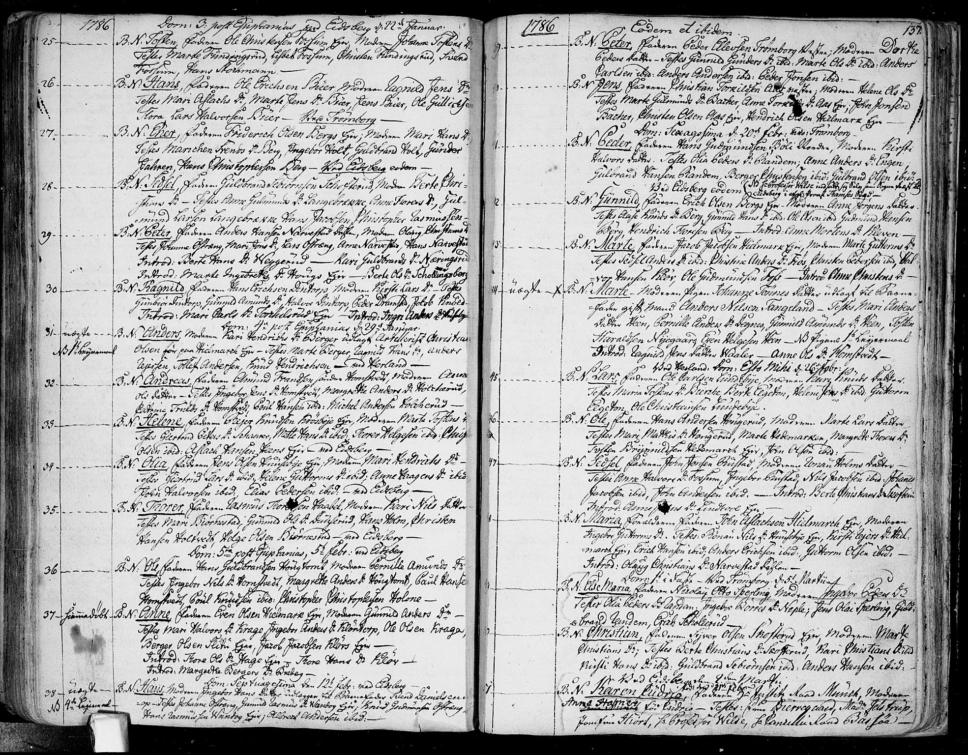 Eidsberg prestekontor Kirkebøker, SAO/A-10905/F/Fa/L0004: Parish register (official) no. I 4, 1759-1788, p. 137
