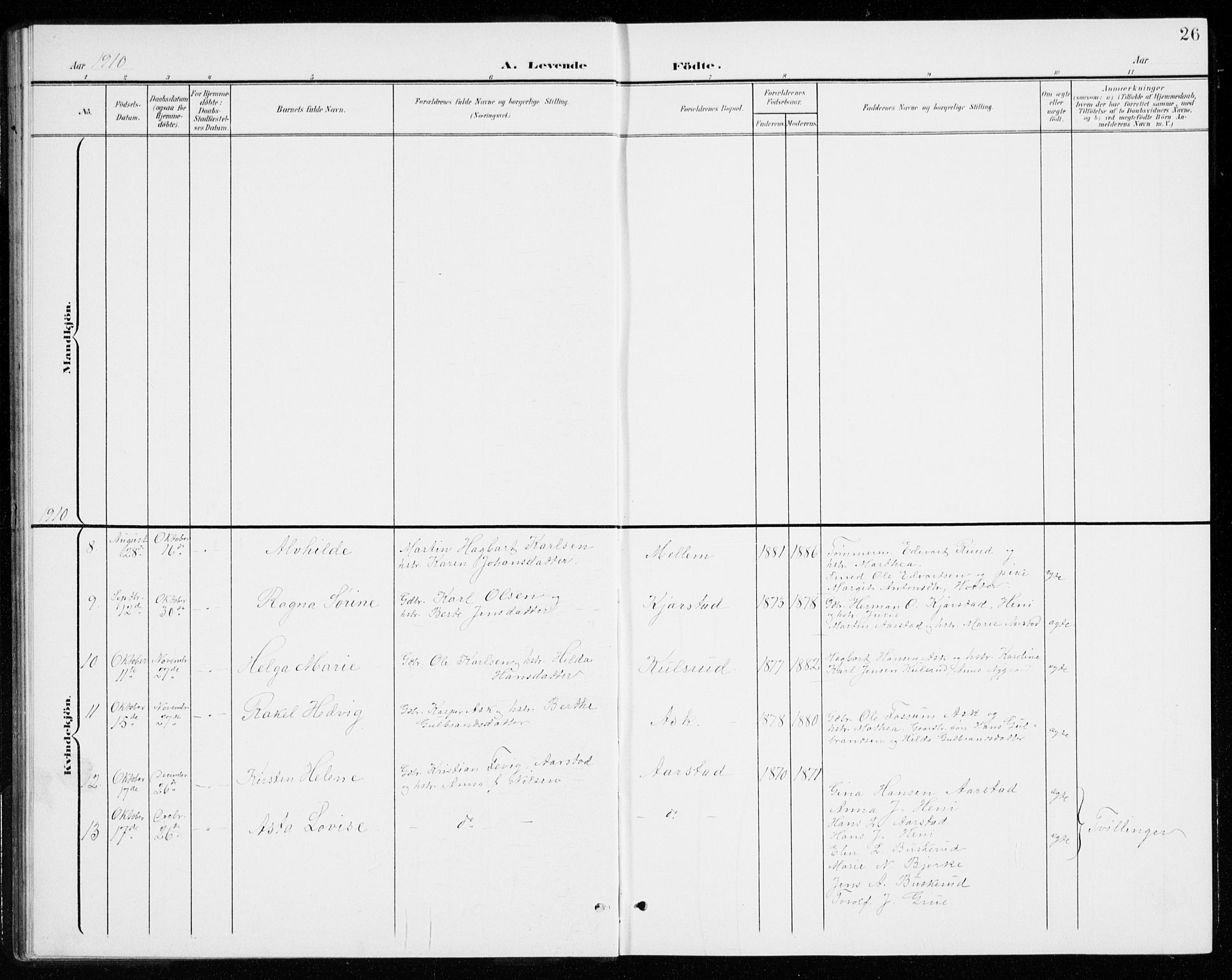 Gjerdrum prestekontor Kirkebøker, AV/SAO-A-10412b/G/Gb/L0001: Parish register (copy) no. II 1, 1901-1944, p. 26