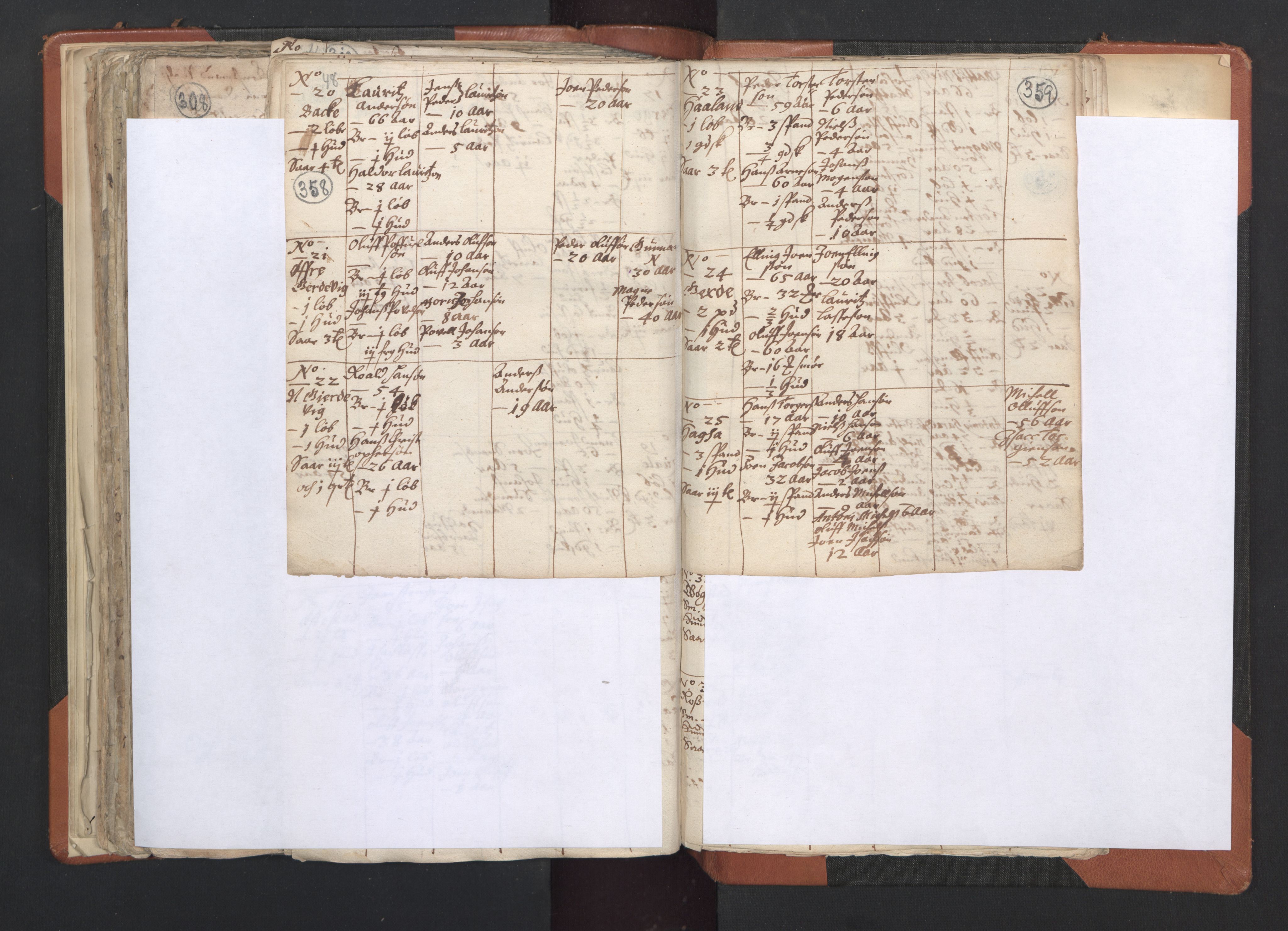 RA, Vicar's Census 1664-1666, no. 20: Sunnhordland deanery, 1664-1666, p. 358-359
