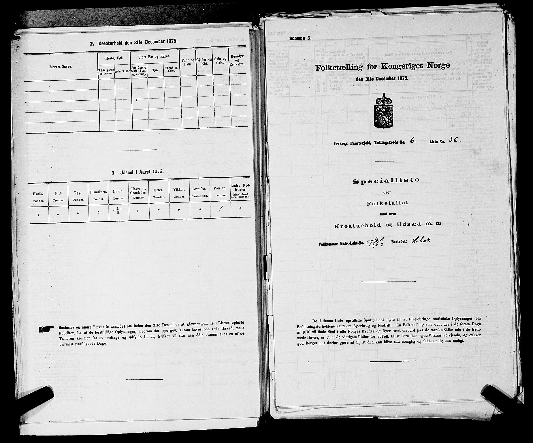 RA, 1875 census for 0224P Aurskog, 1875, p. 677