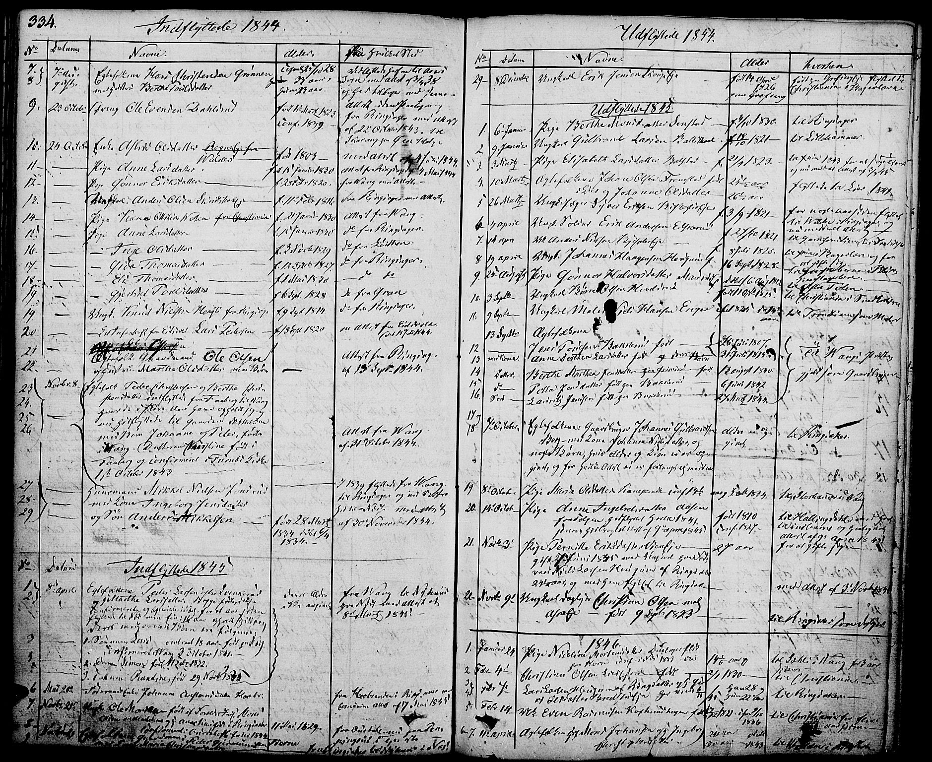 Nes prestekontor, Hedmark, SAH/PREST-020/K/Ka/L0003: Parish register (official) no. 3, 1827-1851, p. 334