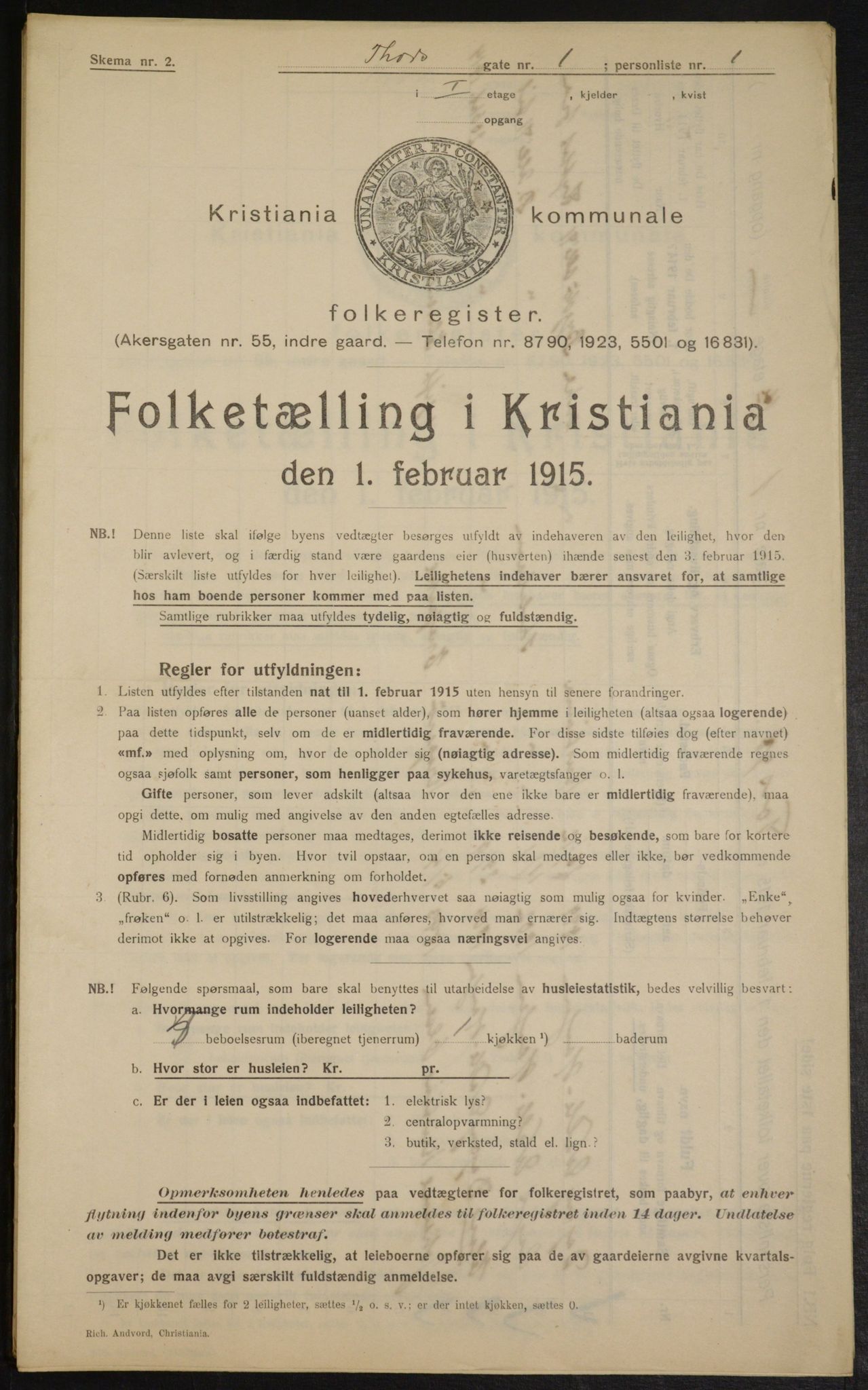 OBA, Municipal Census 1915 for Kristiania, 1915, p. 114619