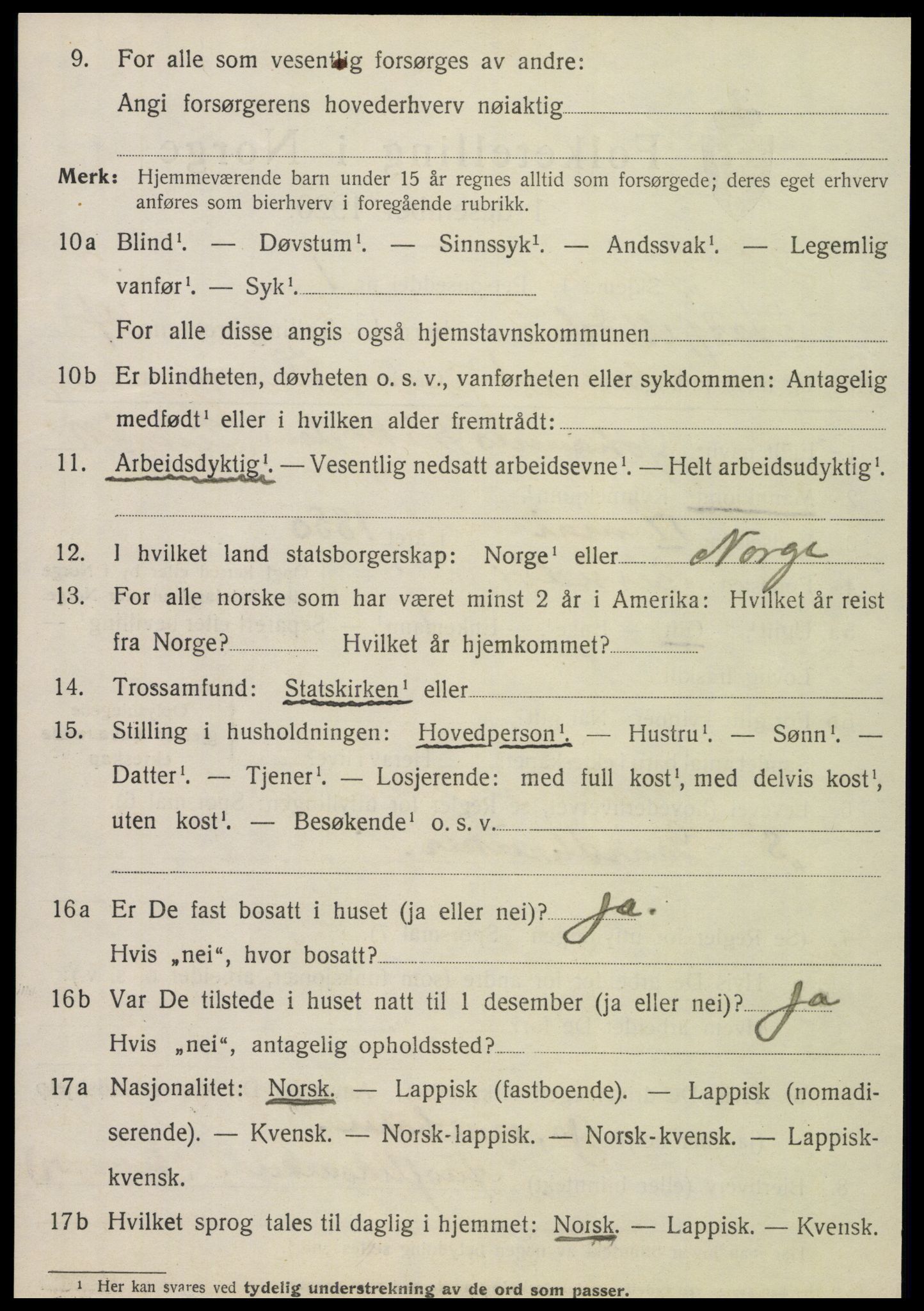 SAT, 1920 census for Hattfjelldal, 1920, p. 947