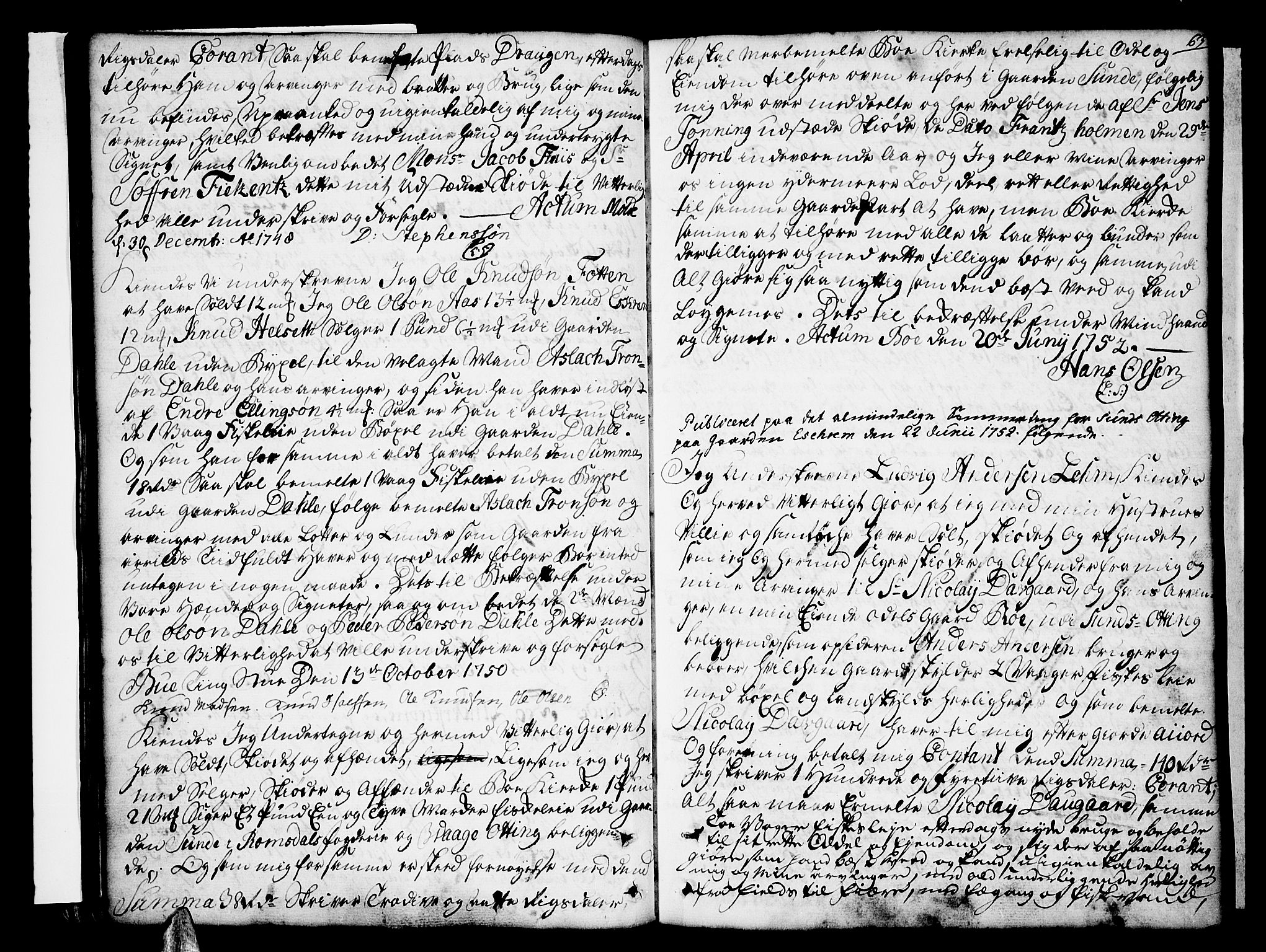 Romsdal sorenskriveri, SAT/A-4149/1/2/2C/L0003: Mortgage book no. 3, 1747-1767, p. 63